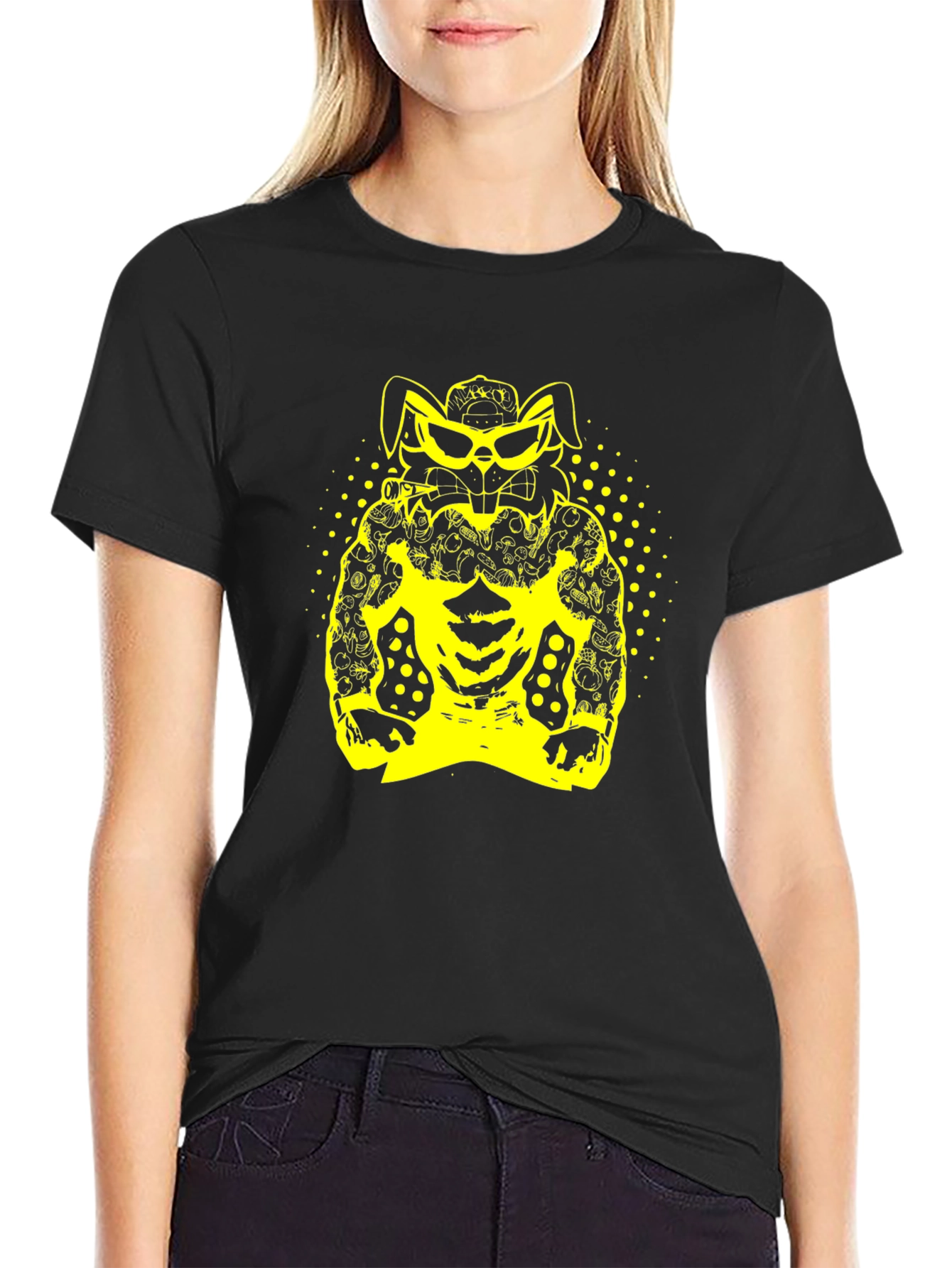 Rabbit Gangster Black T-Shirt