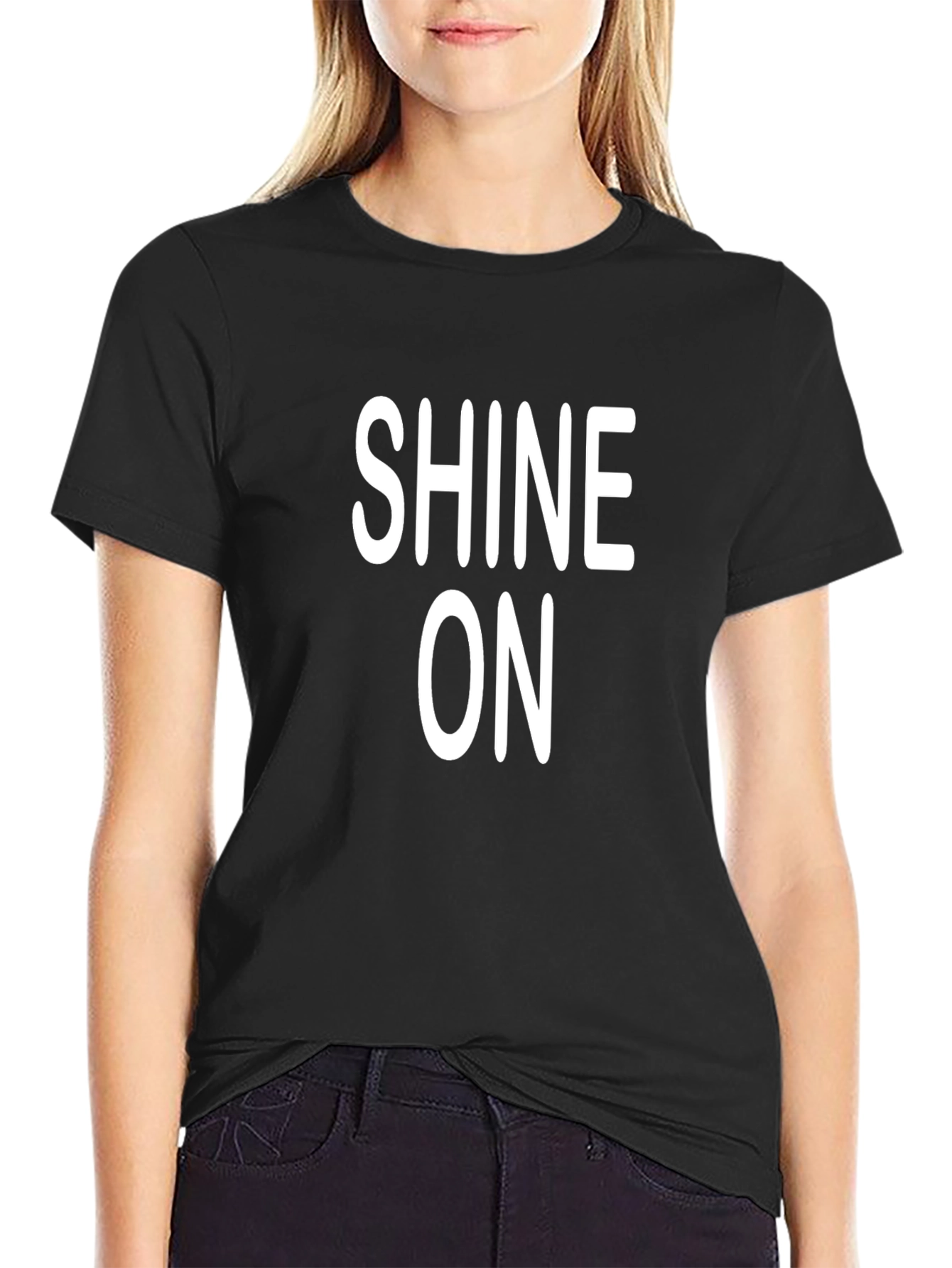 Shine On Graphic Print Black T-Shirt