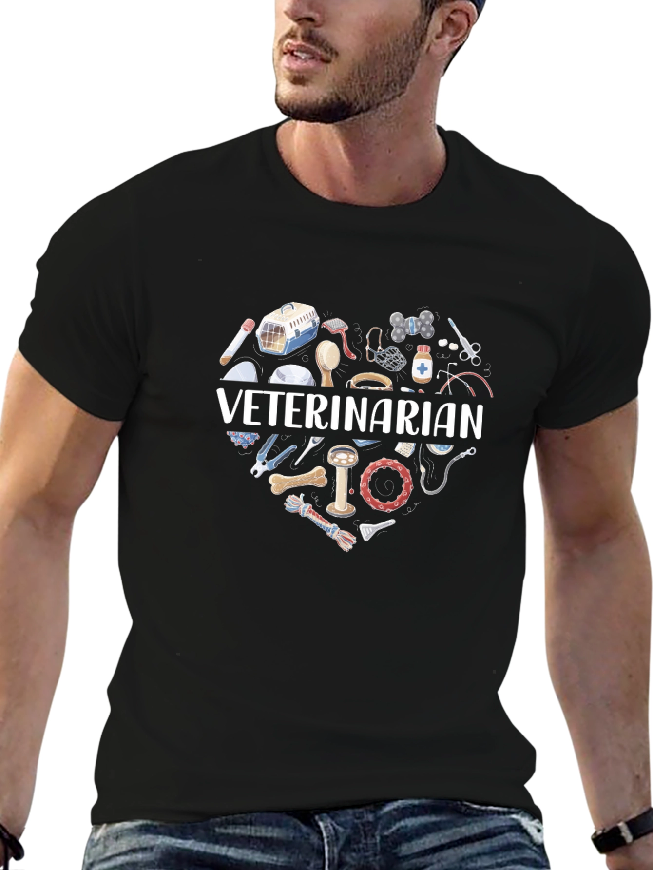 Veterinarian Heart Graphic T-Shirt