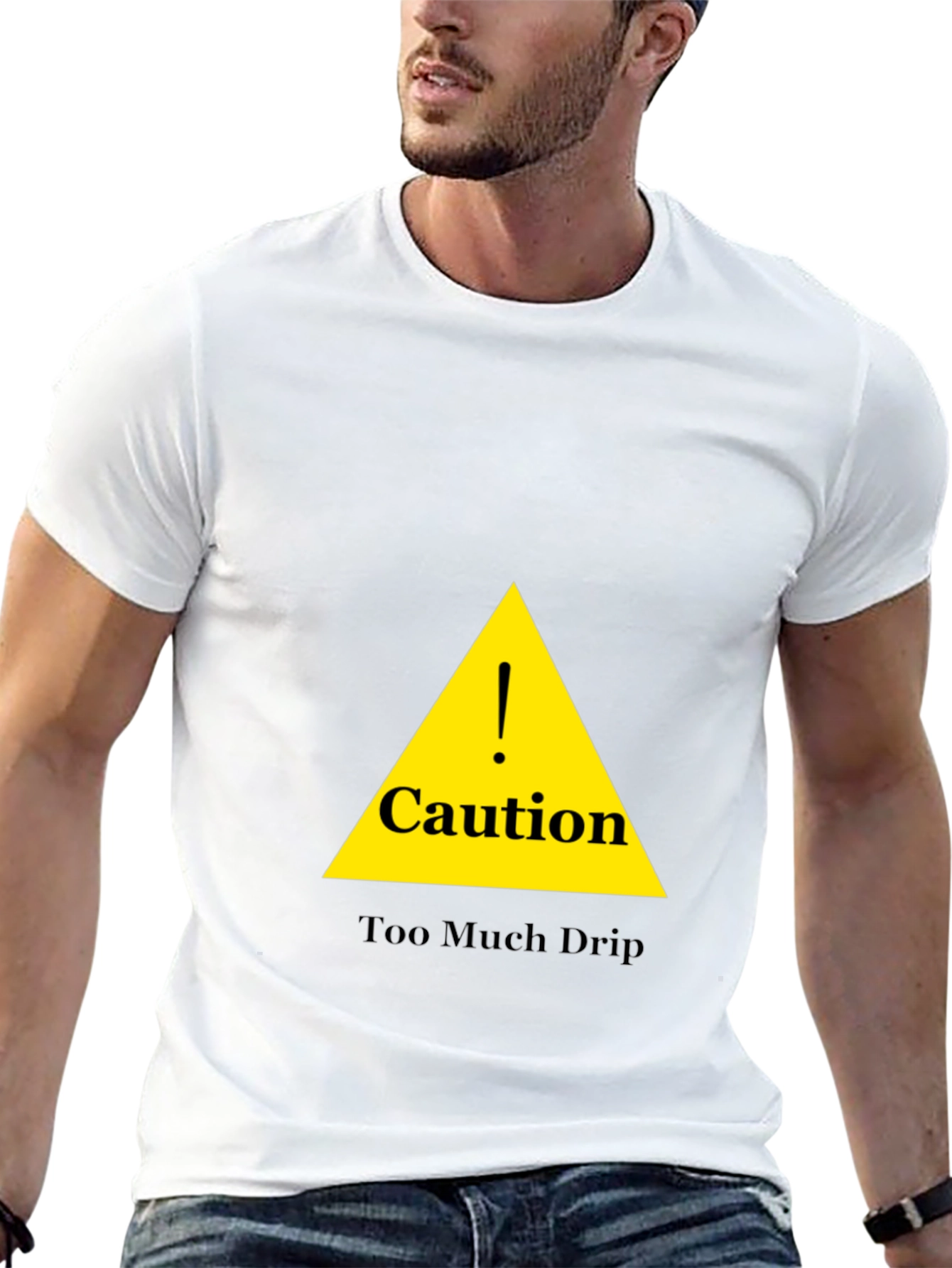Caution Too Much Drip Black T-Shirt