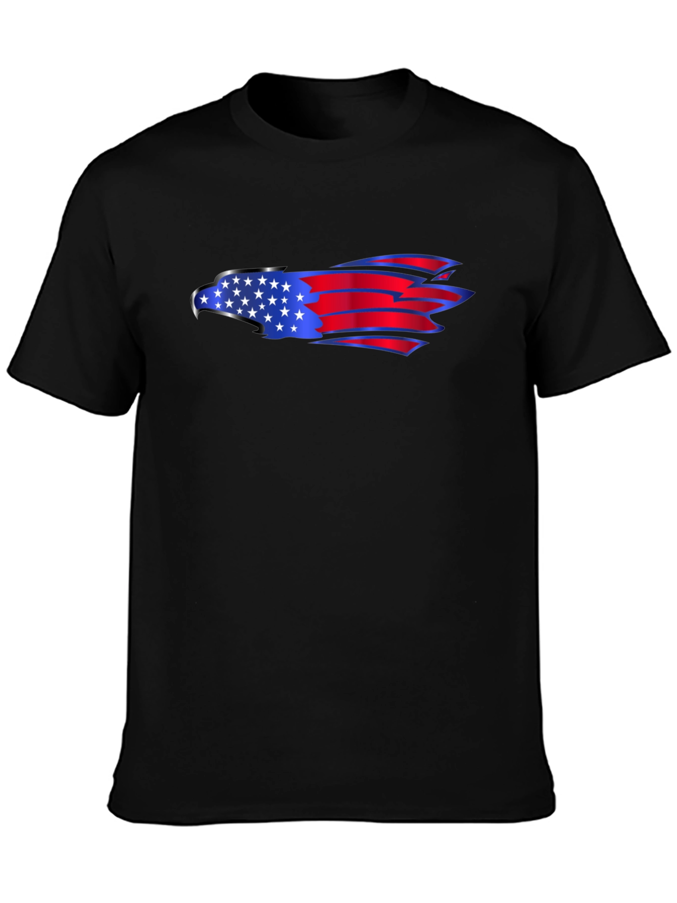 American Eagle Flag Graphic Black T-Shirt
