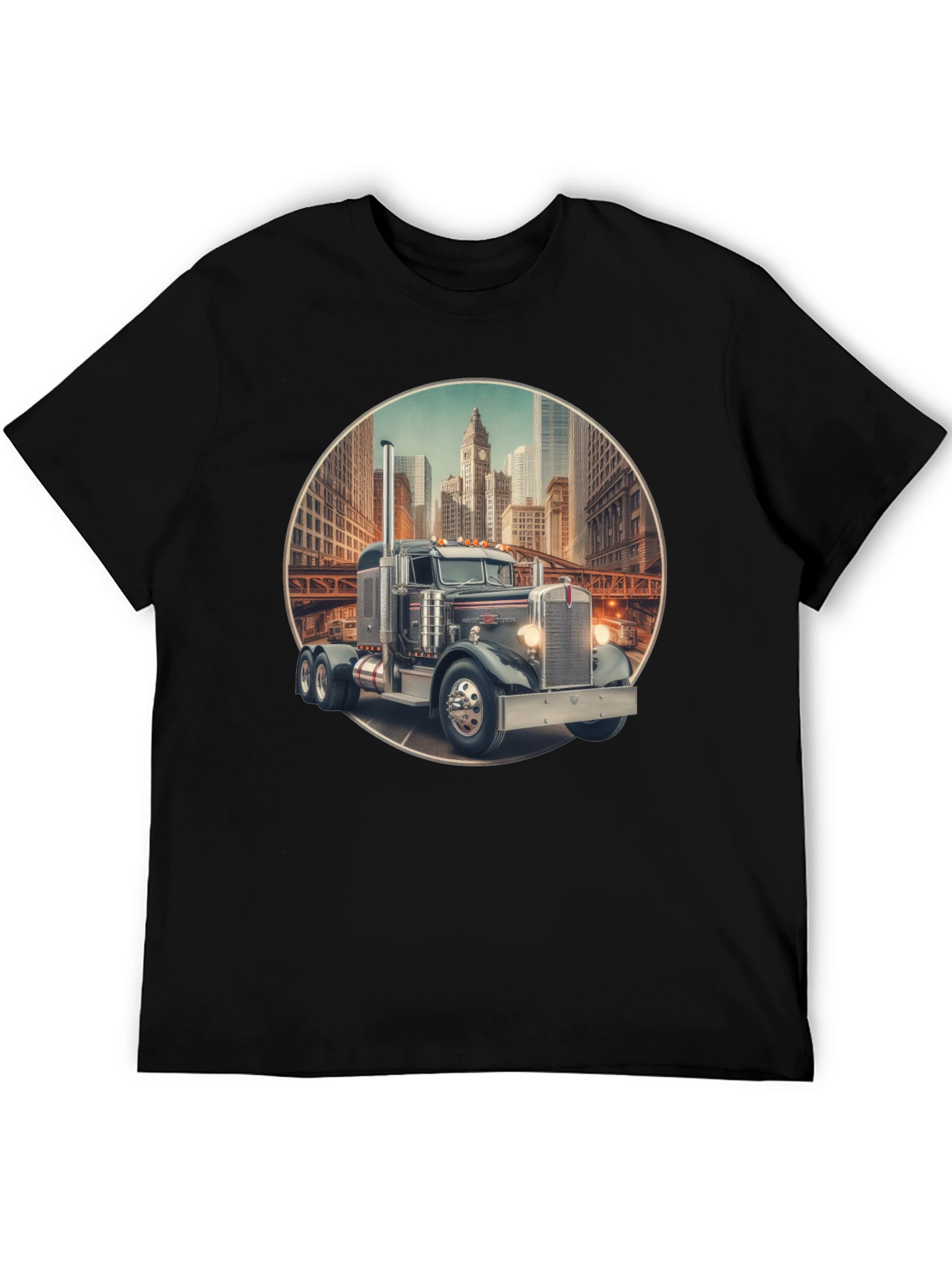 Truck in City Graphic Tee