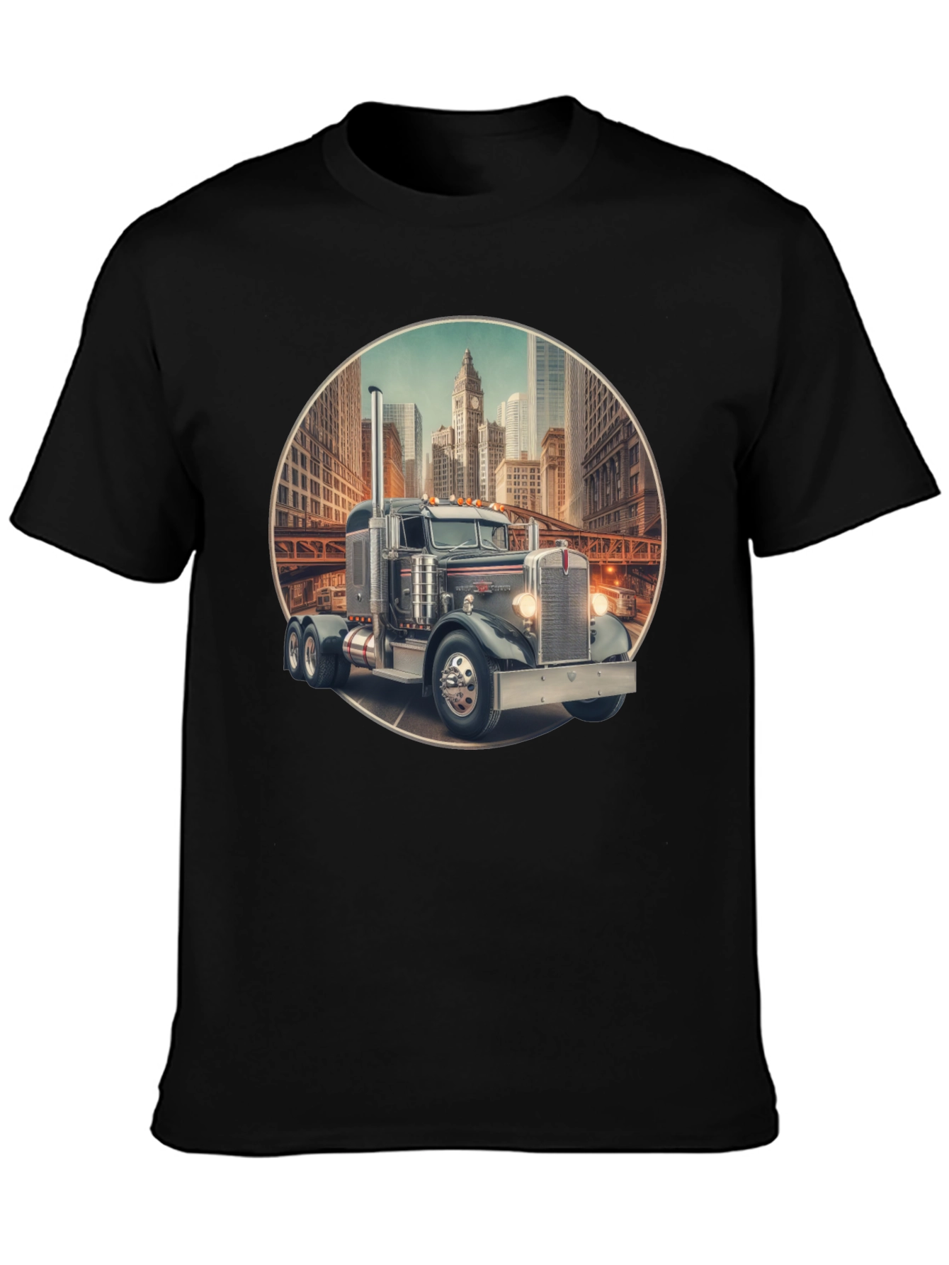 Truck in City Graphic Tee