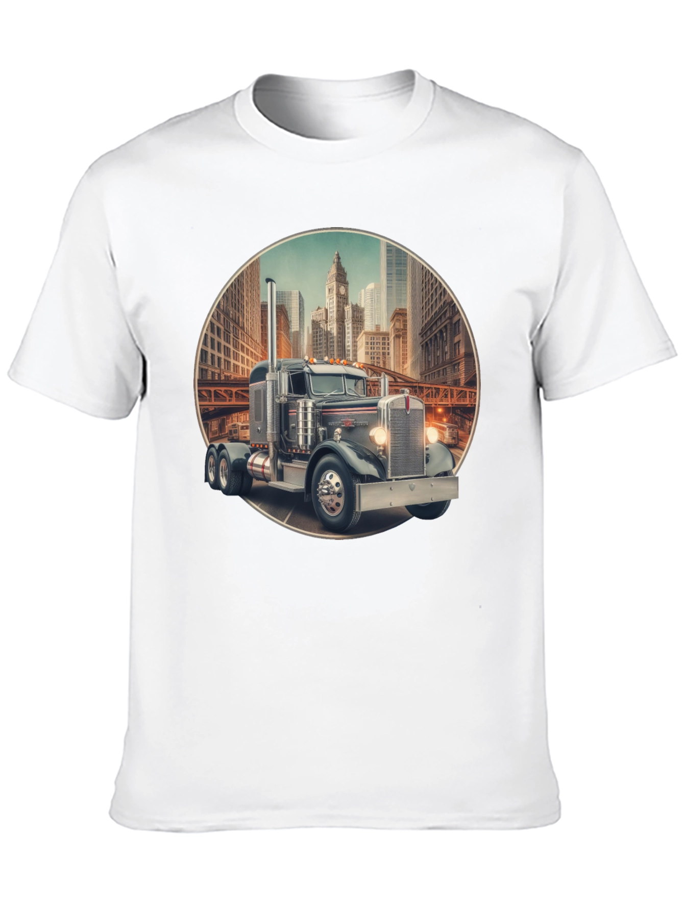 Truck in City Graphic Tee