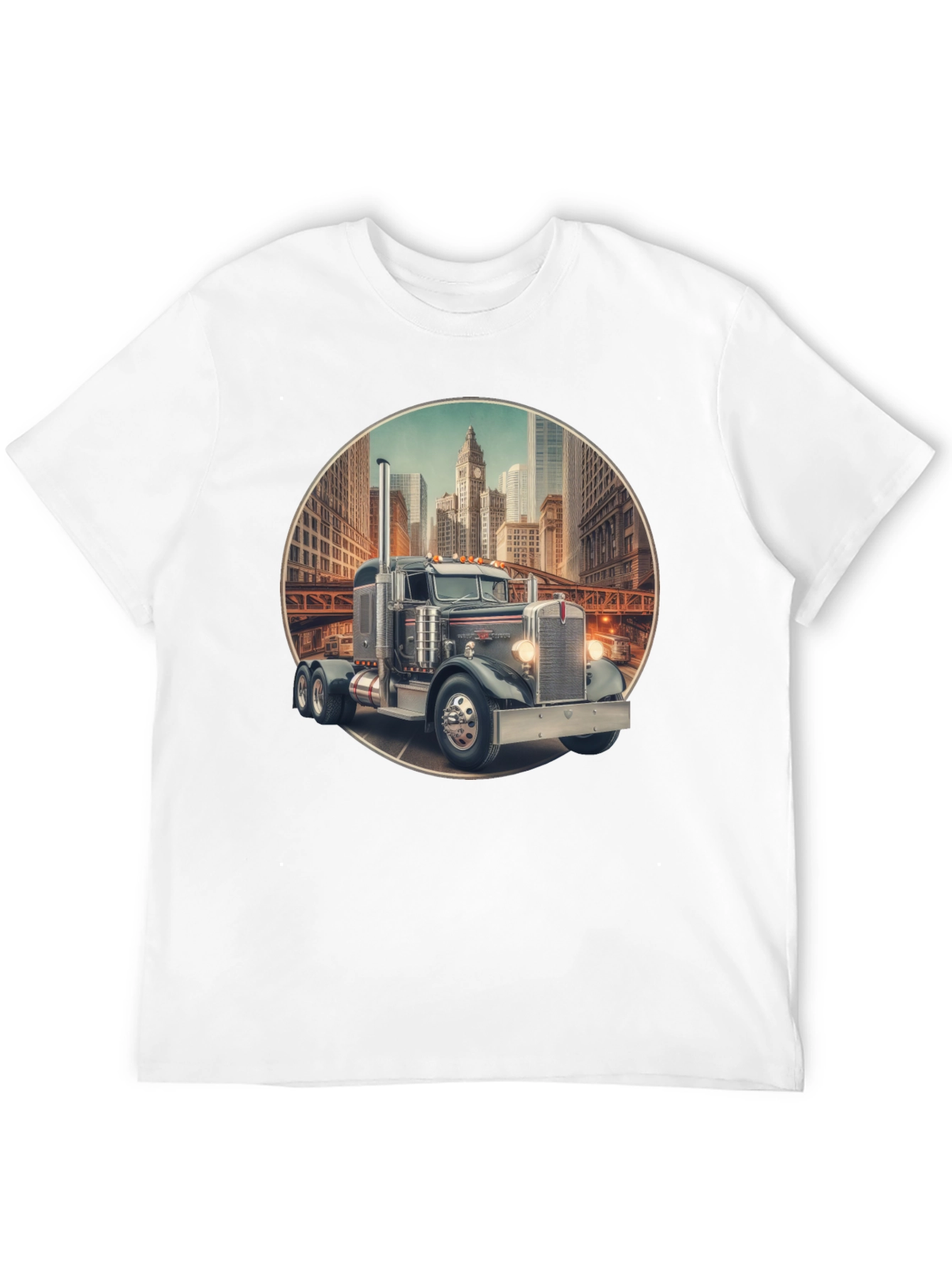 Truck in City Graphic Tee