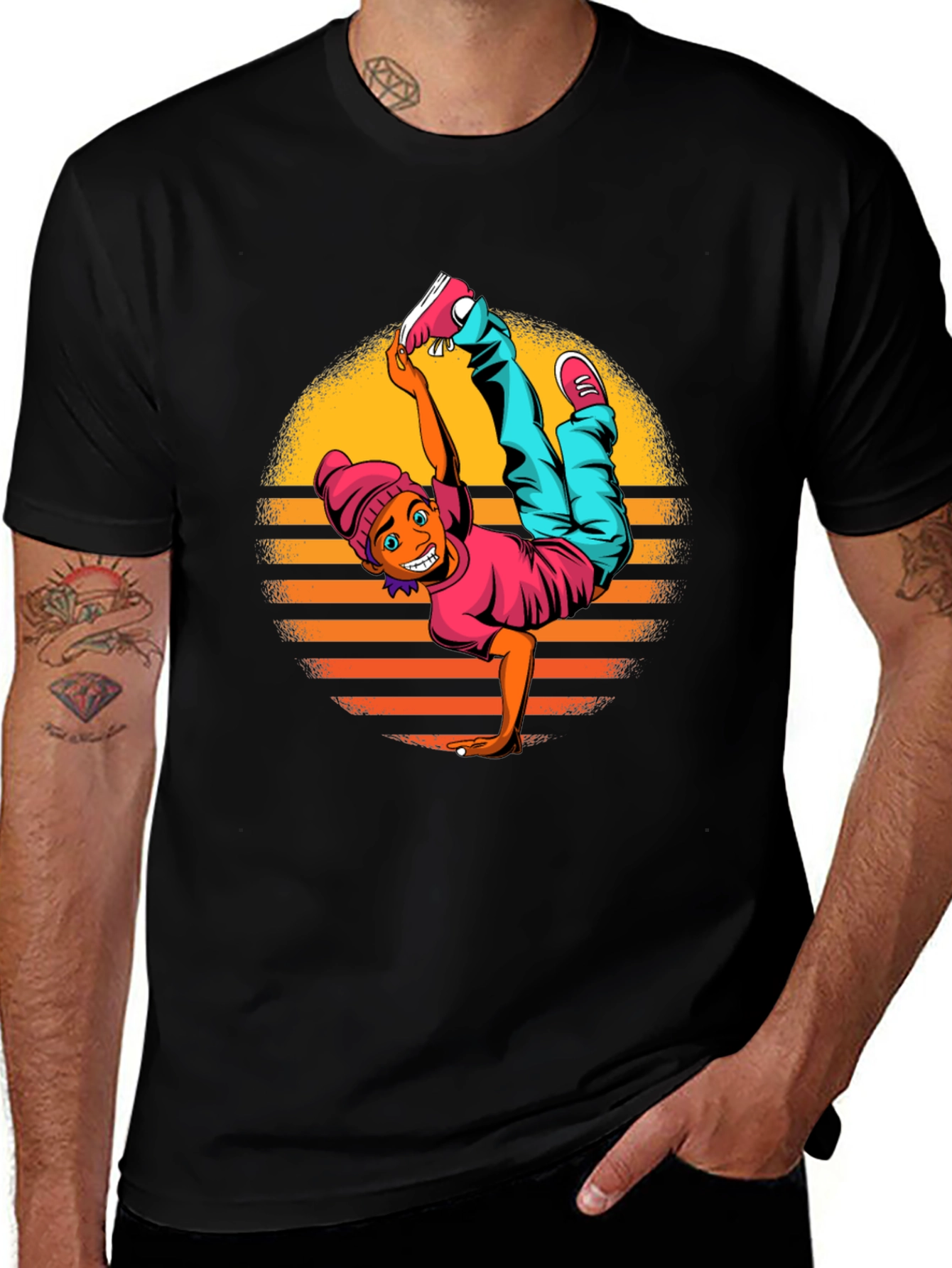 Breakdance Graphic Black T-Shirt