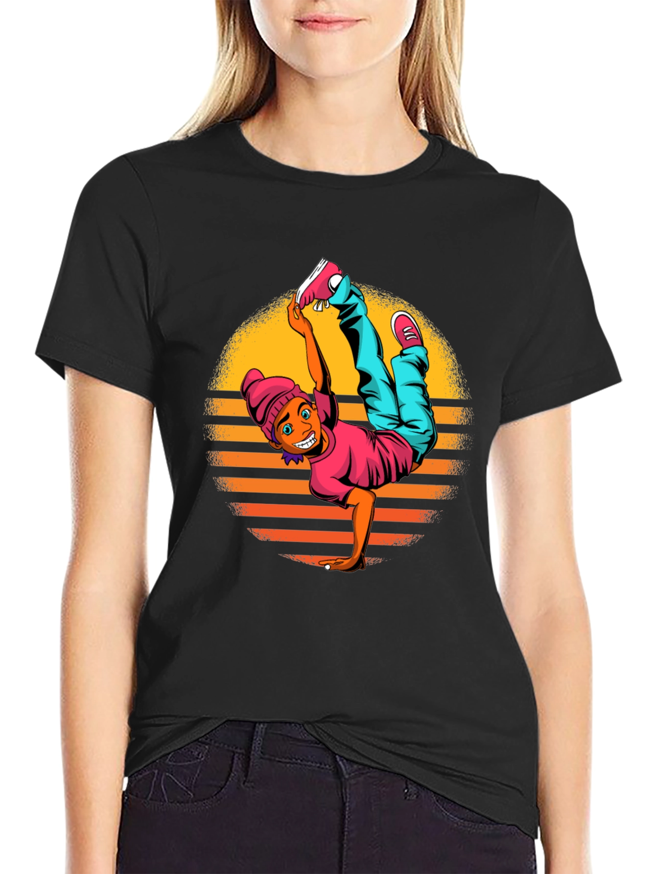 Breakdance Graphic Black T-Shirt