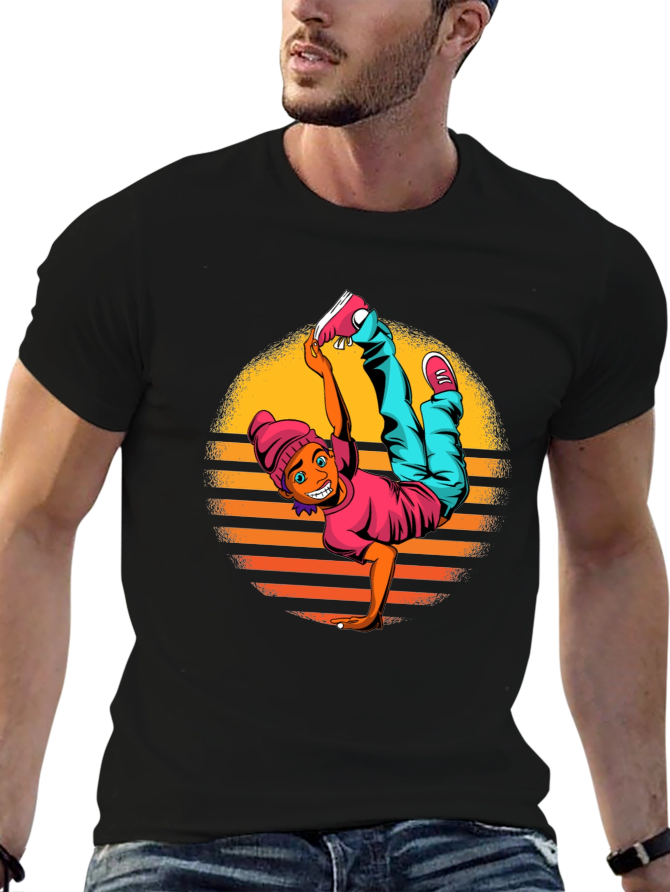 Breakdance Graphic Black T-Shirt