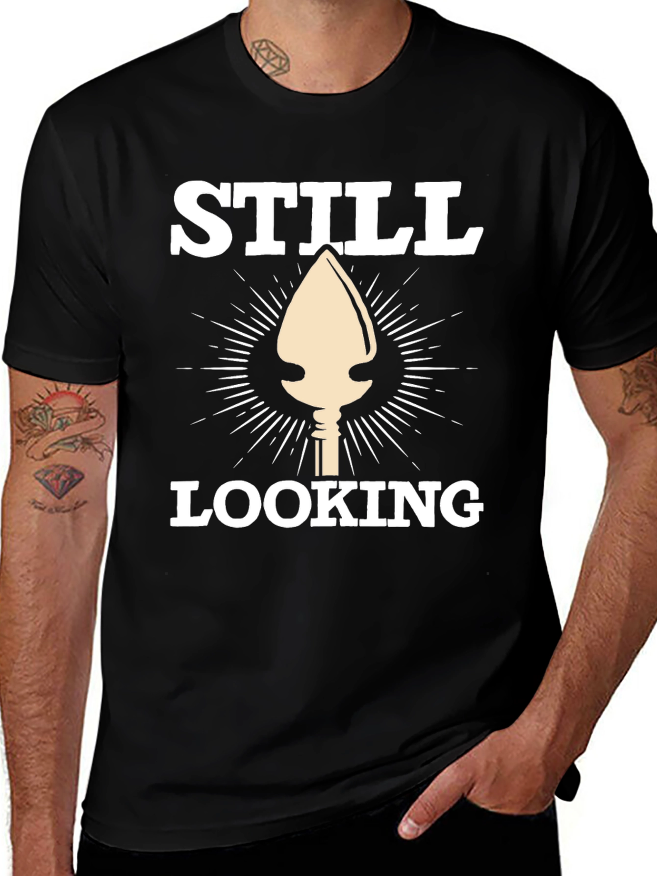 Still Looking Arrowhead Graphic Tee - Black