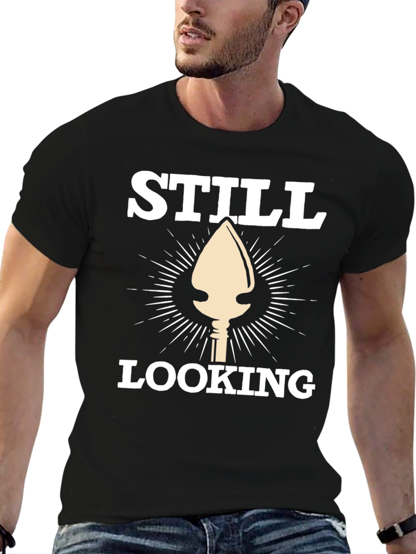Still Looking Arrowhead Graphic Tee - Black