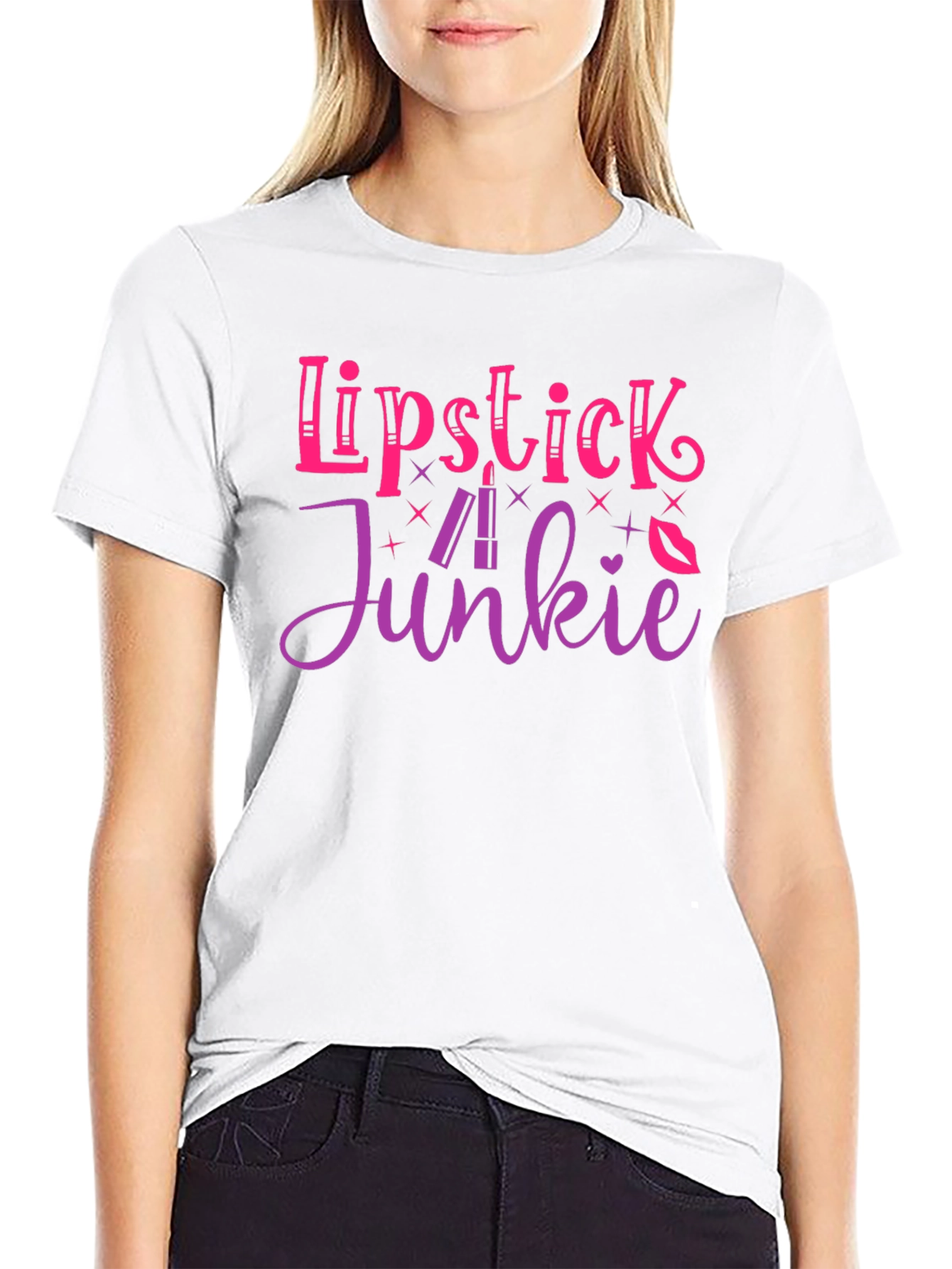 Lipstick Junkie Graphic T-Shirt