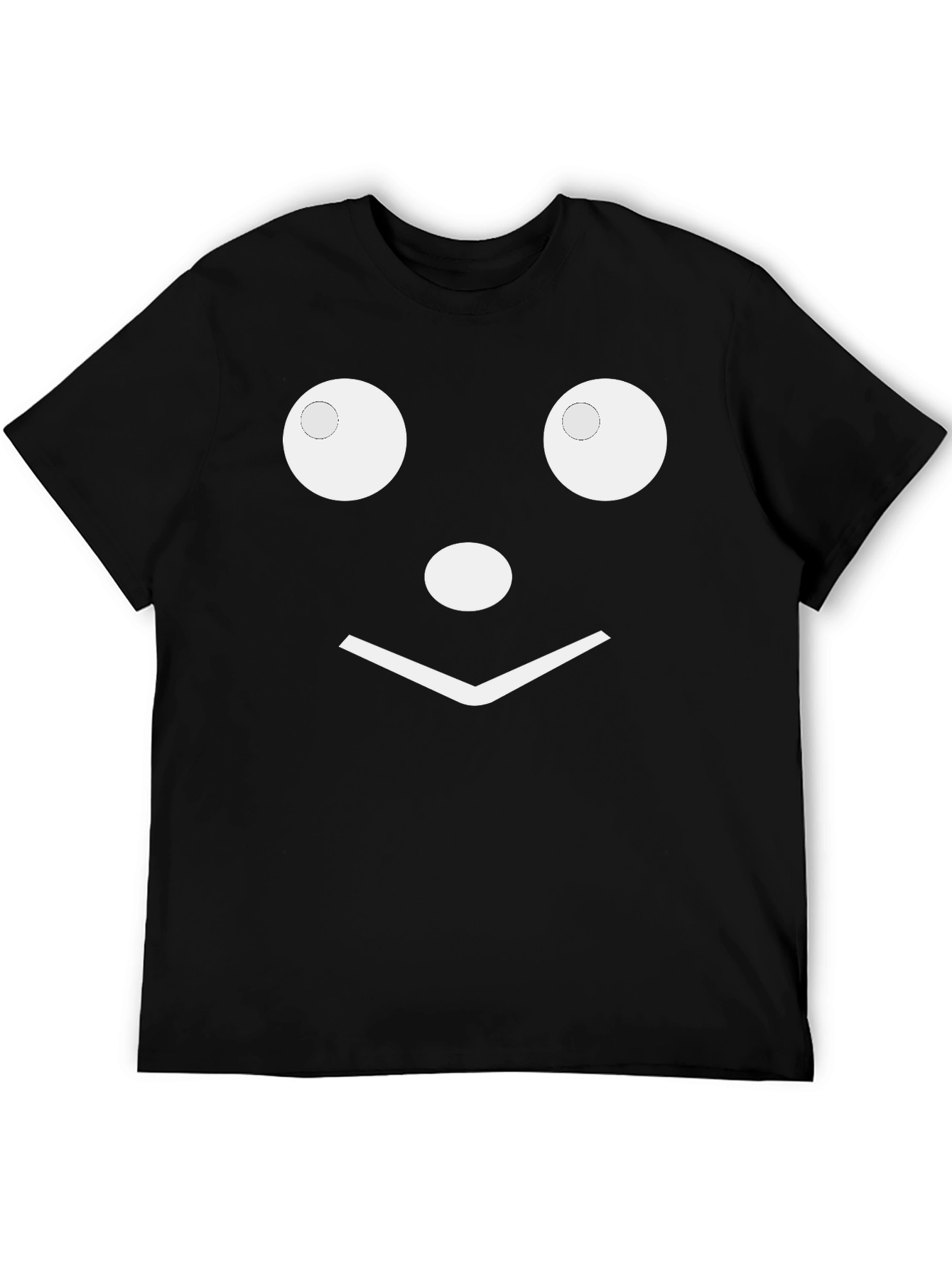 Funny Face Graphic Tee - Black Cotton Shirt