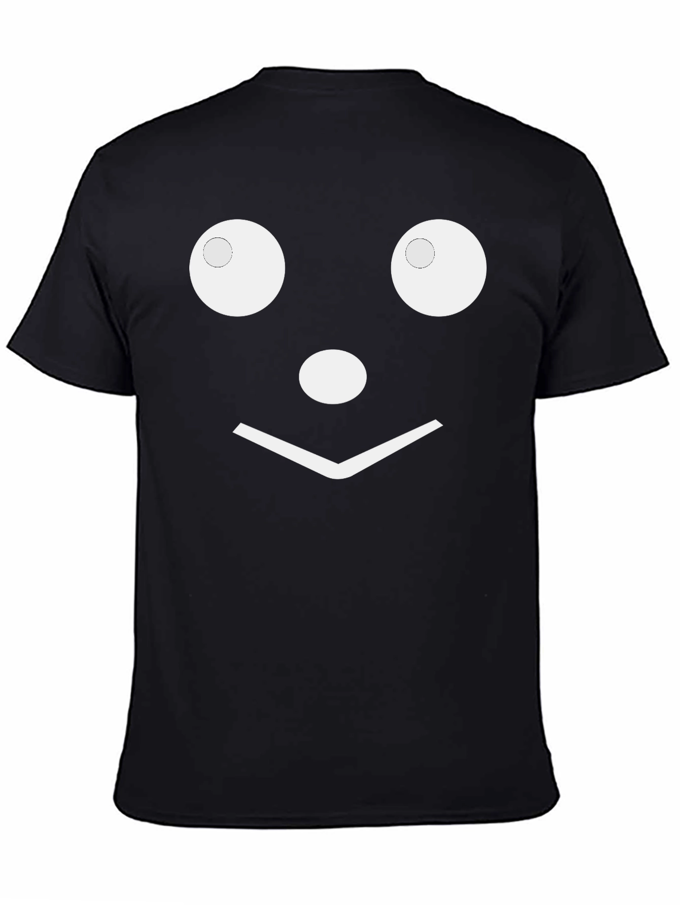 Funny Face Graphic Tee - Black Cotton Shirt