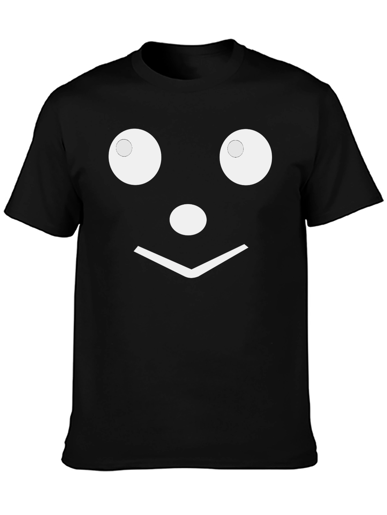 Funny Face Graphic Tee - Black Cotton Shirt