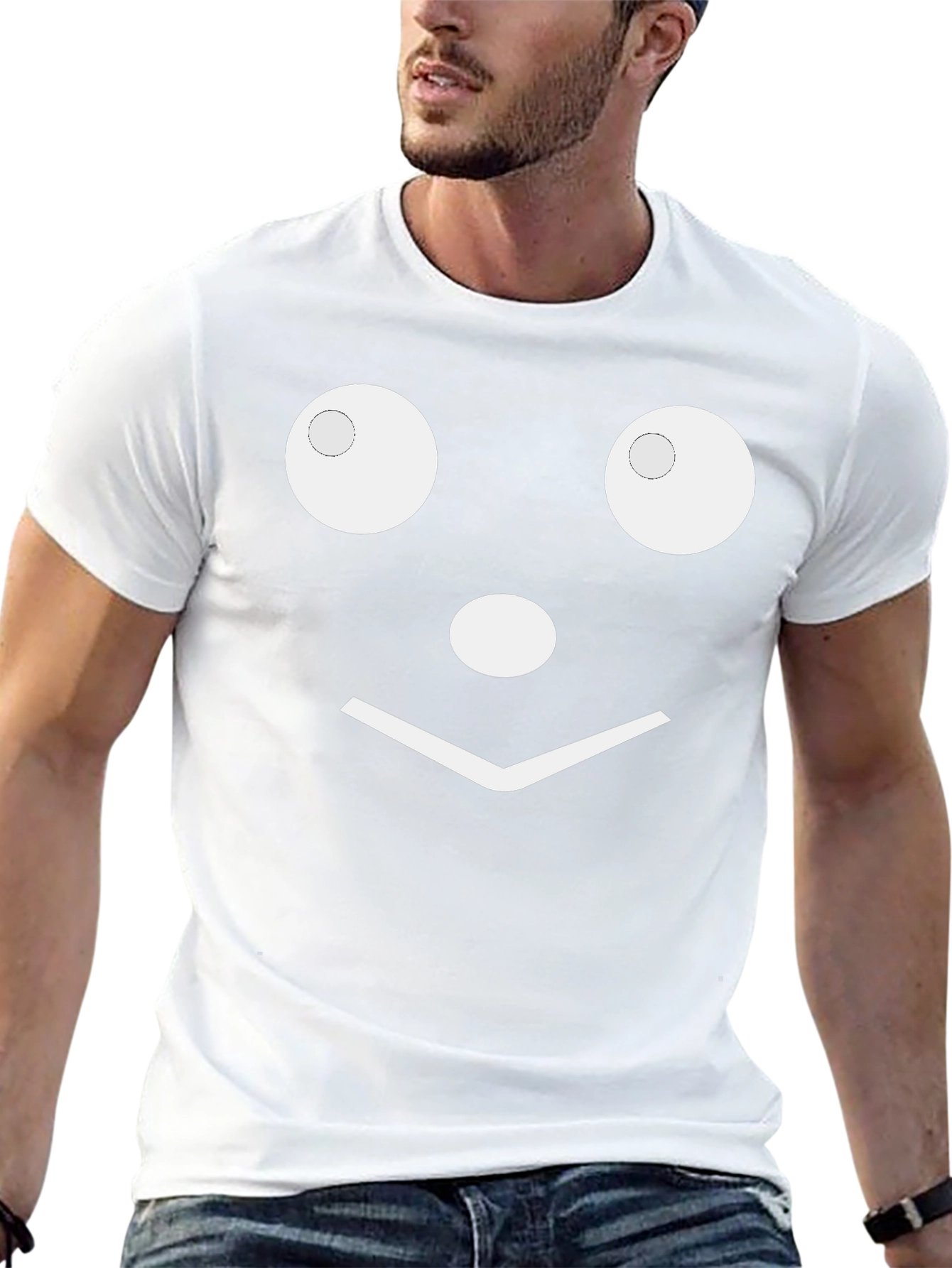 Funny Face Graphic Tee - Black Cotton Shirt