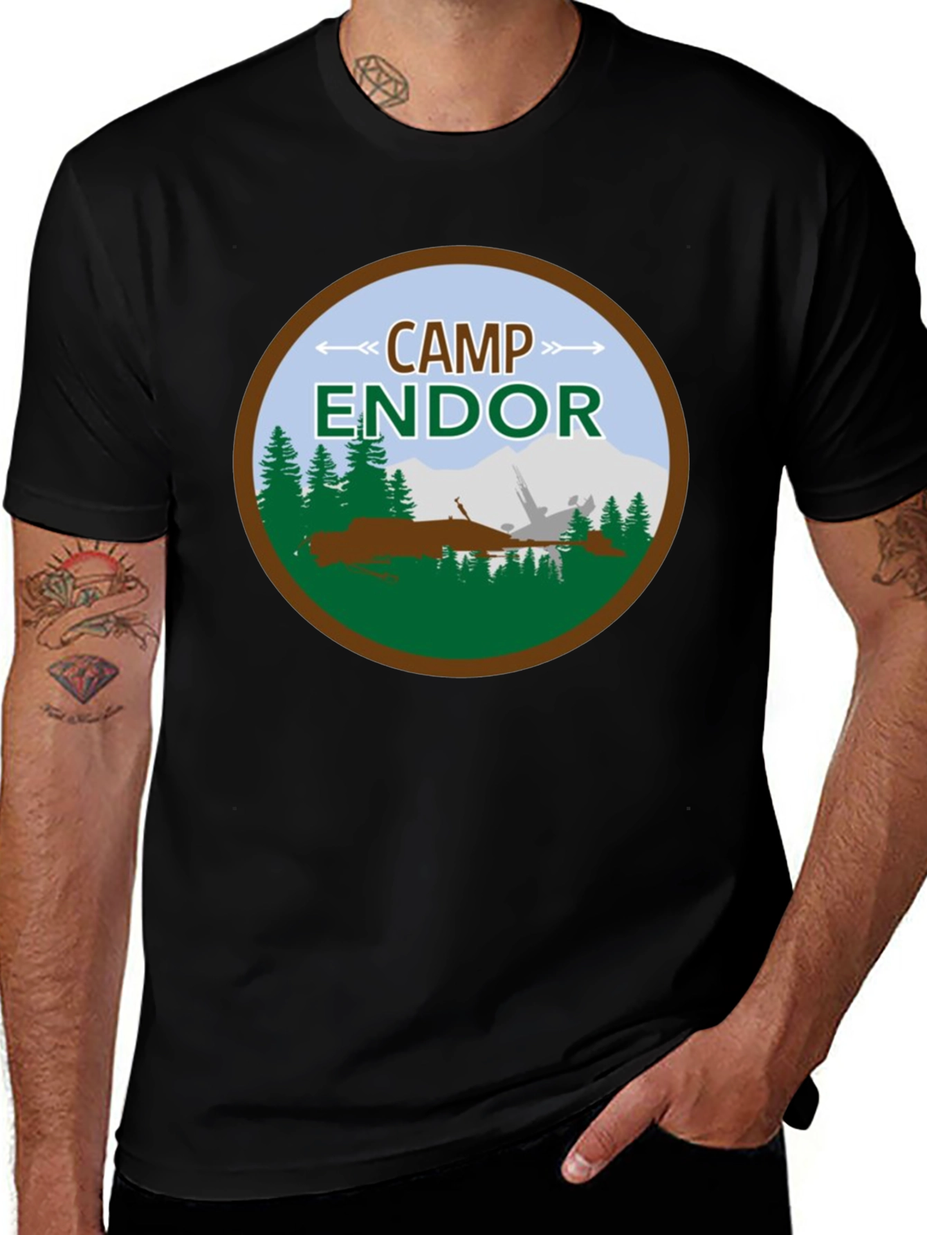 Camp Endor Black T-Shirt