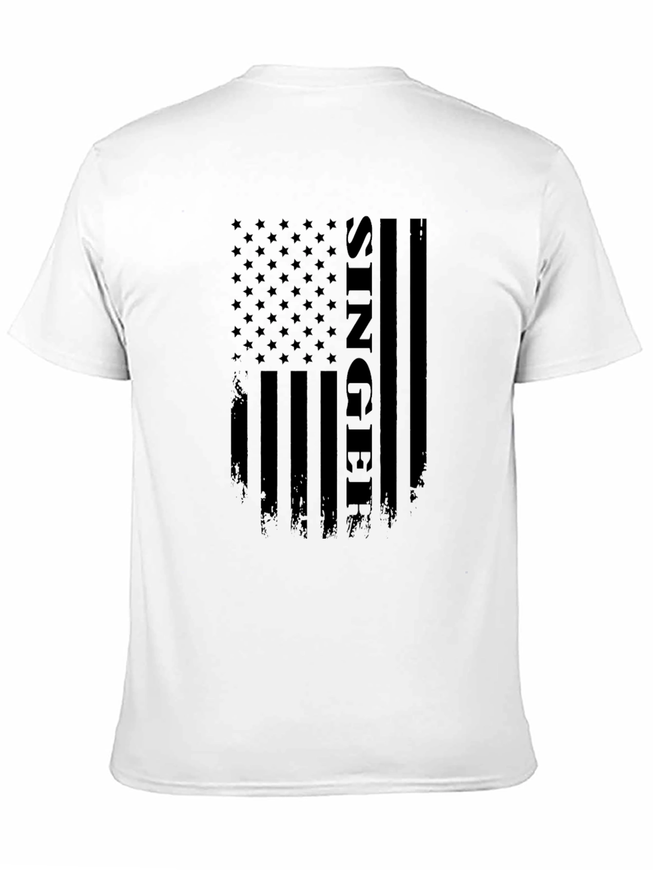 Singer American Flag Black T-Shirt
