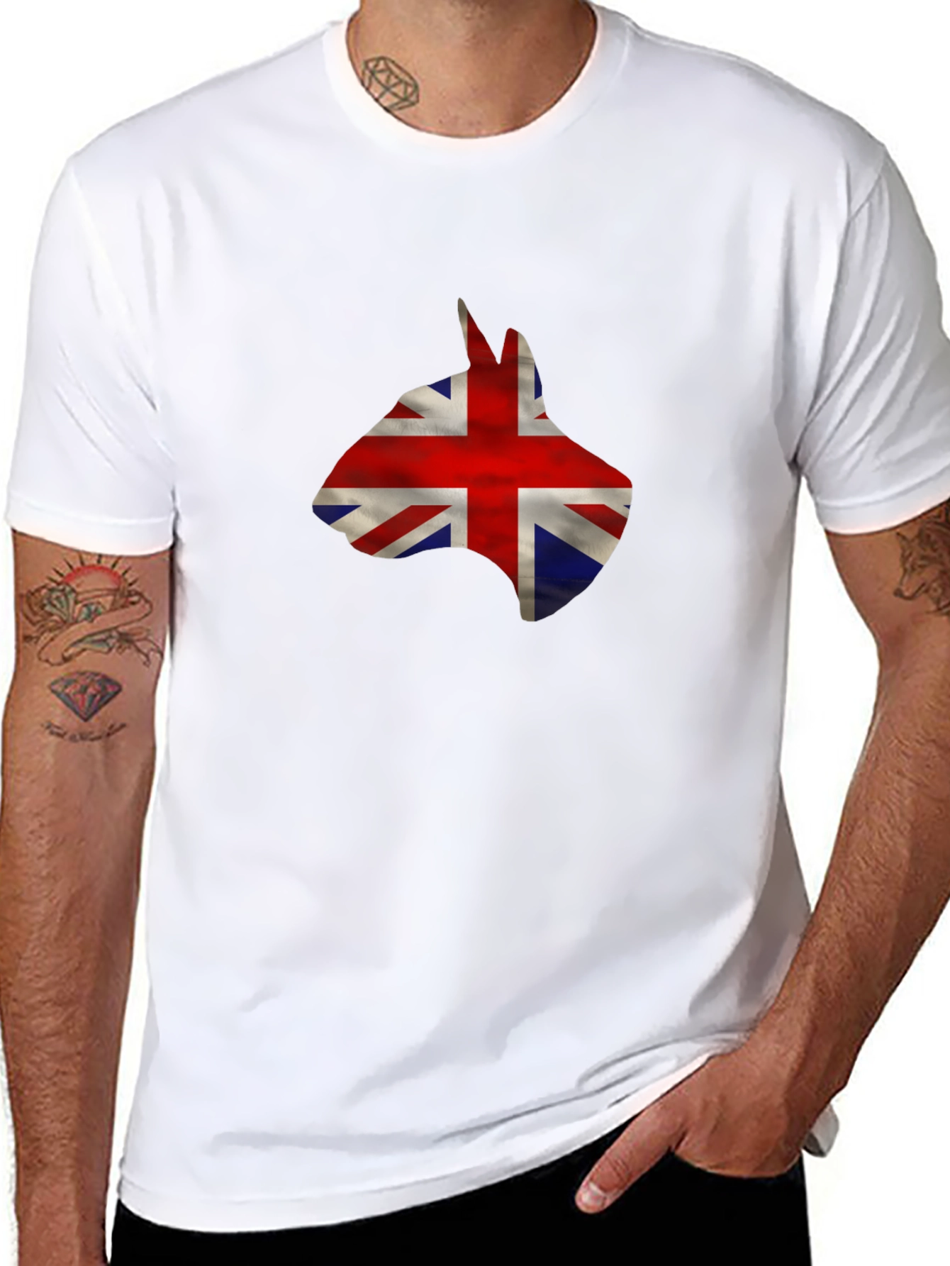 Union Jack Bull Terrier Graphic Tee