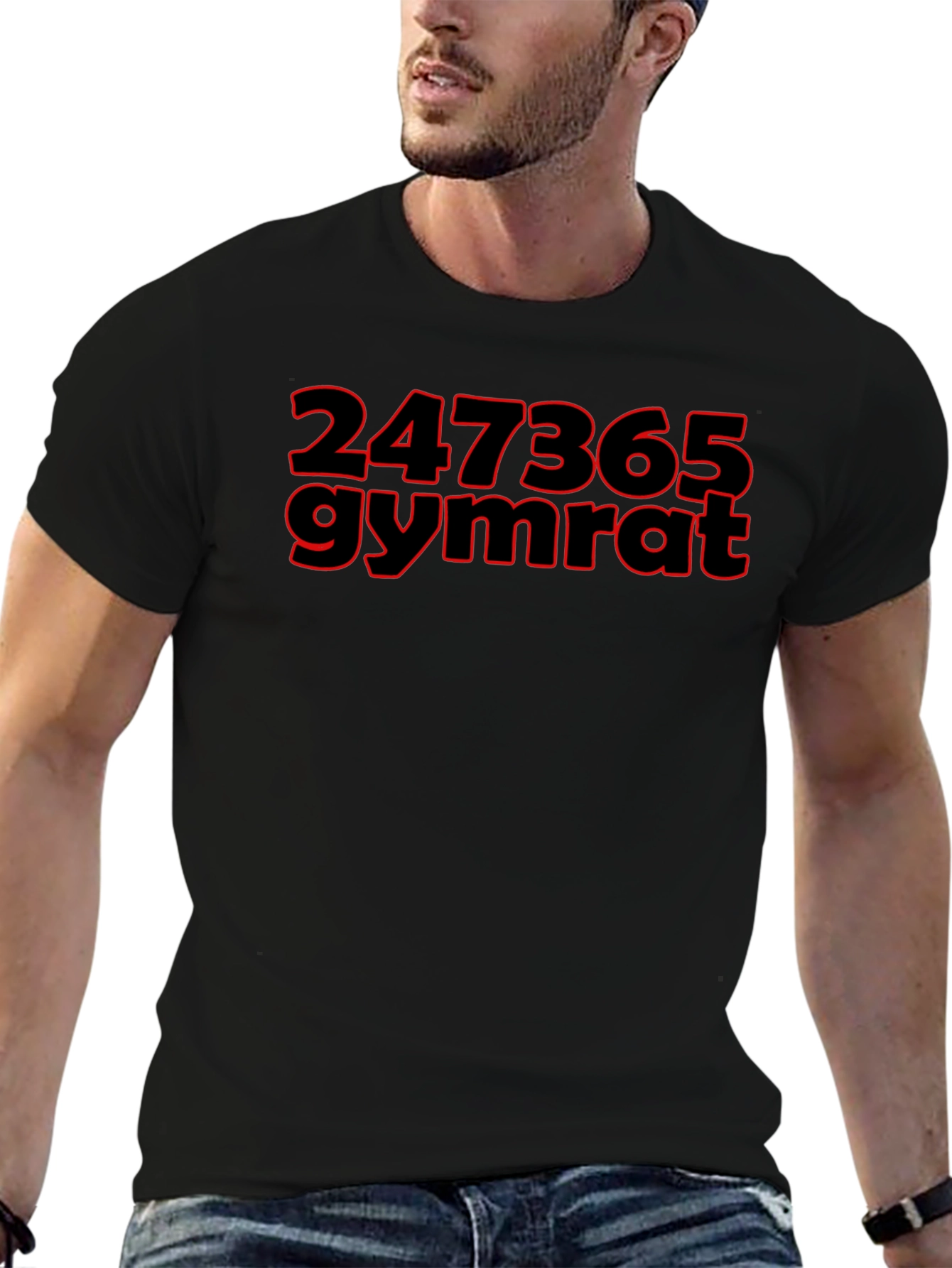247365 Gymrat Black T-Shirt