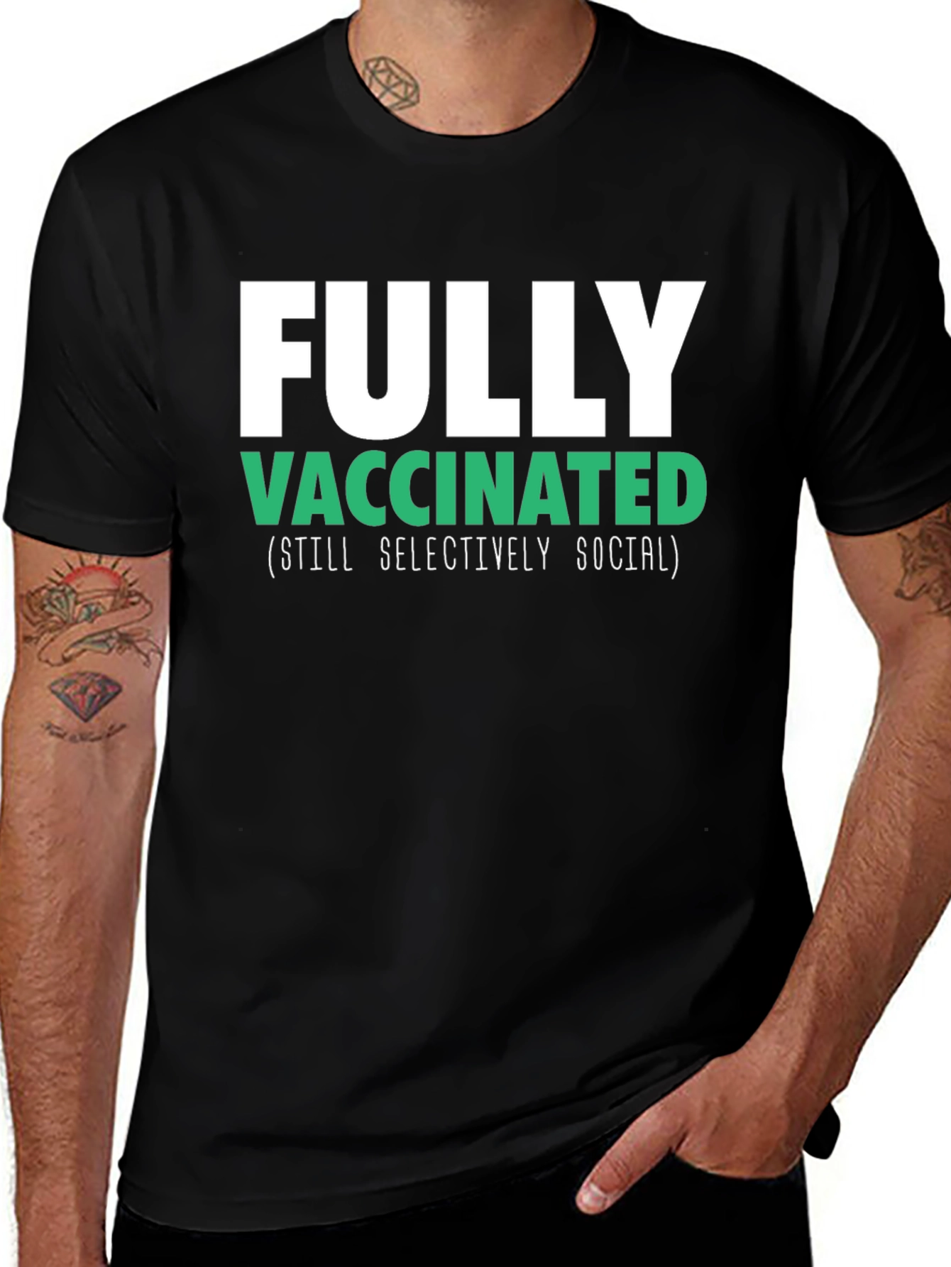 Fully Vaccinated (Still Selectively Social) T-Shirt