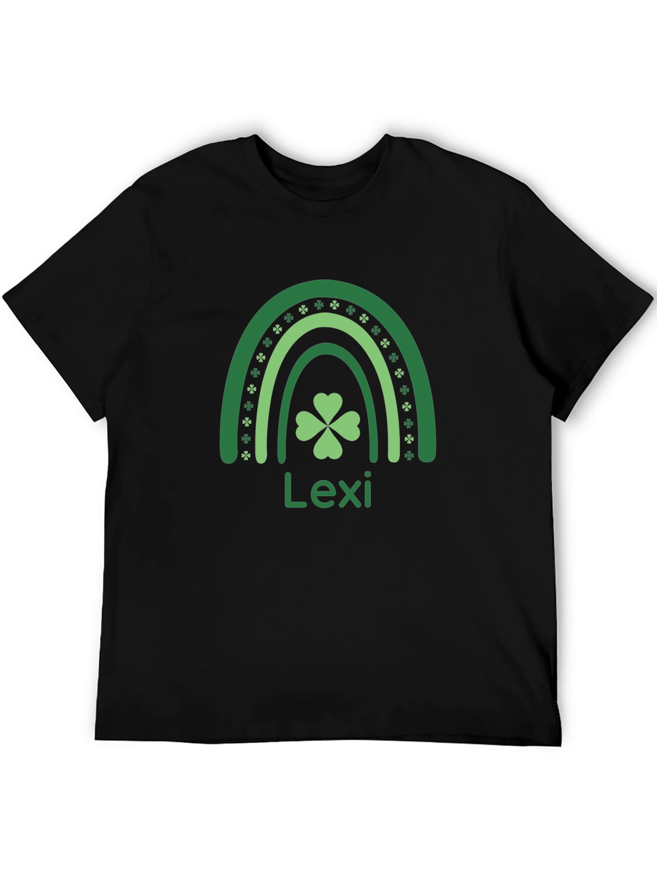 St. Patricks Day Shirt Lexi Name Clover Rainbow
