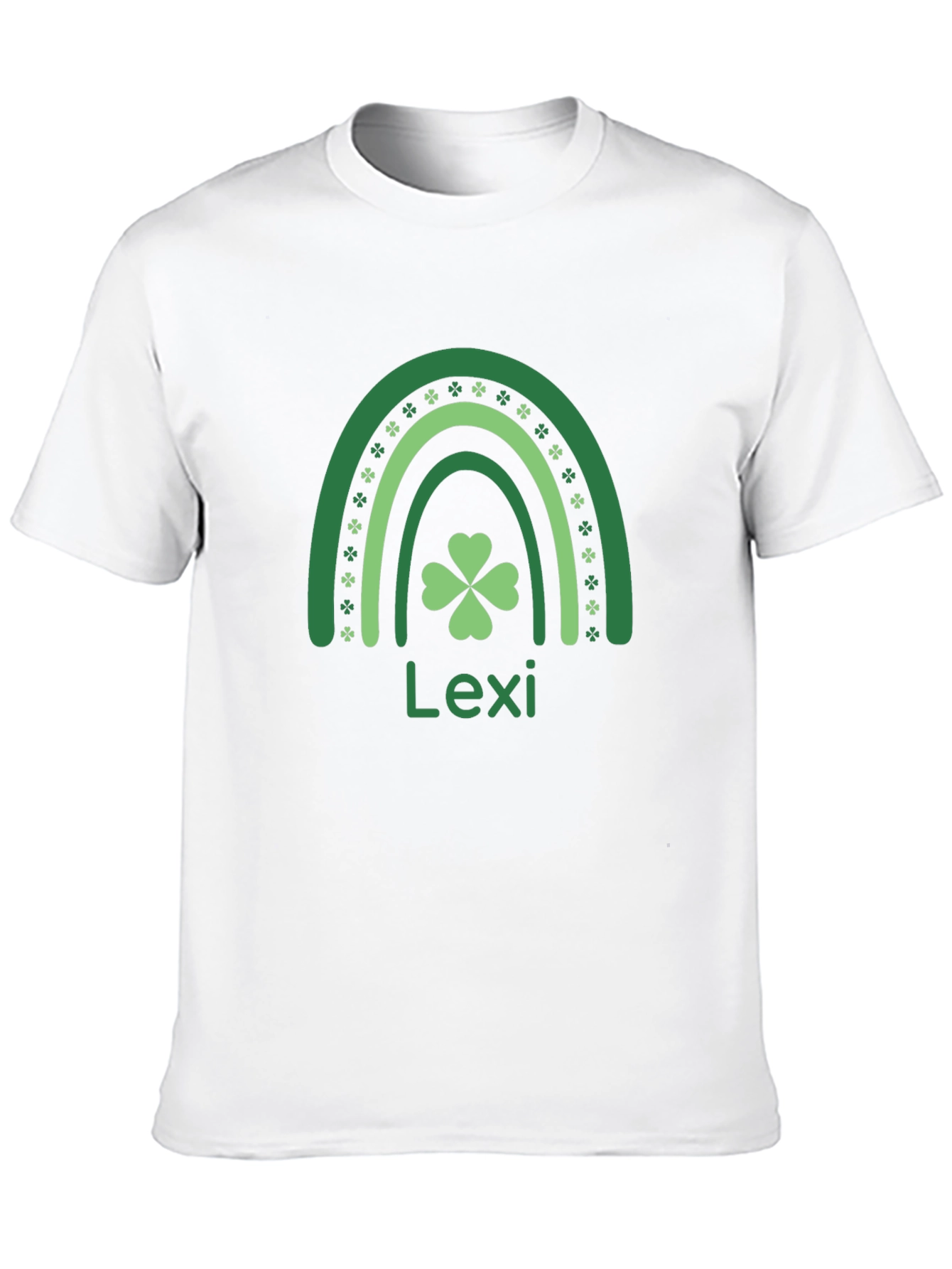 St. Patricks Day Shirt Lexi Name Clover Rainbow