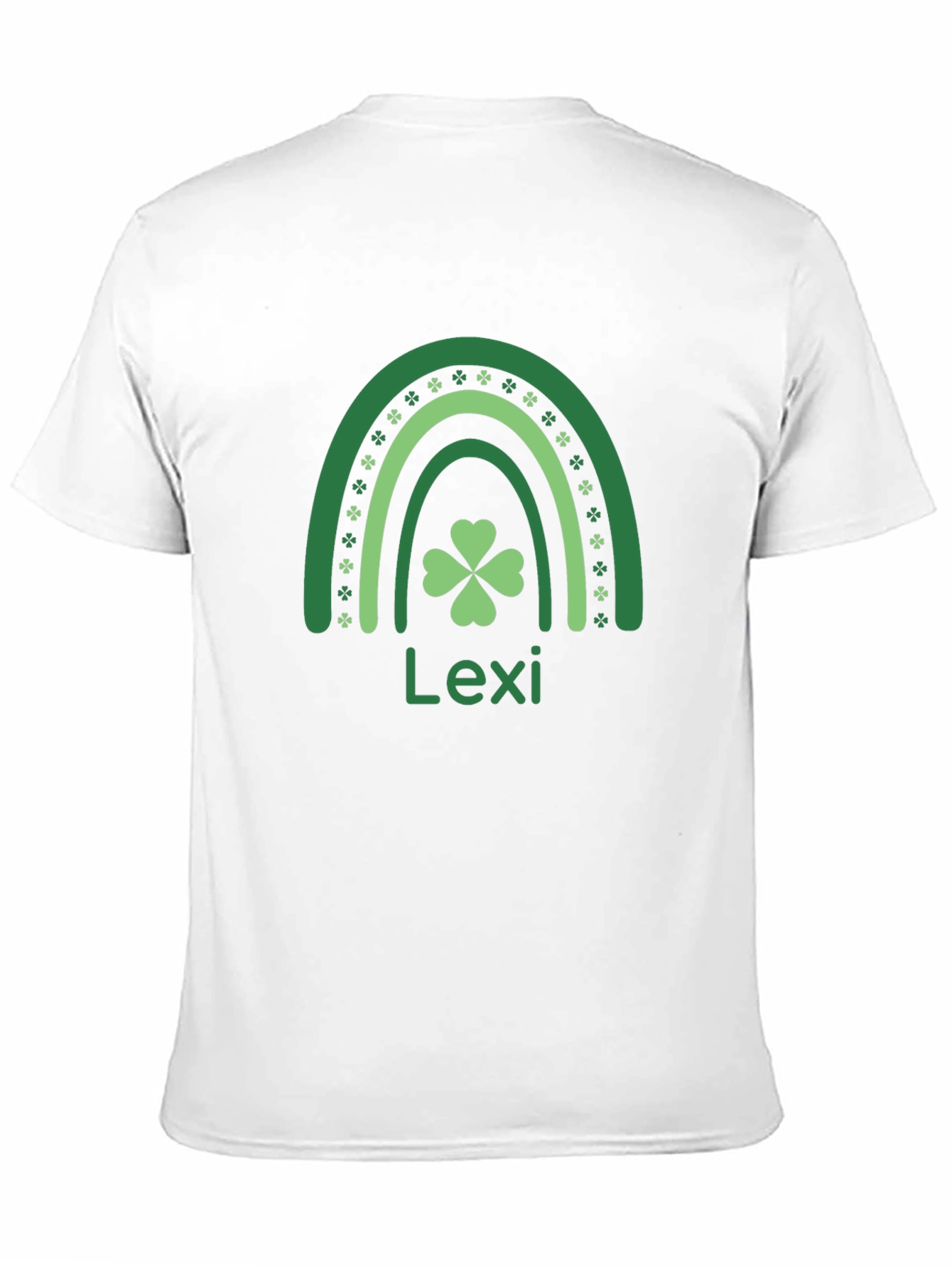 St. Patricks Day Shirt Lexi Name Clover Rainbow