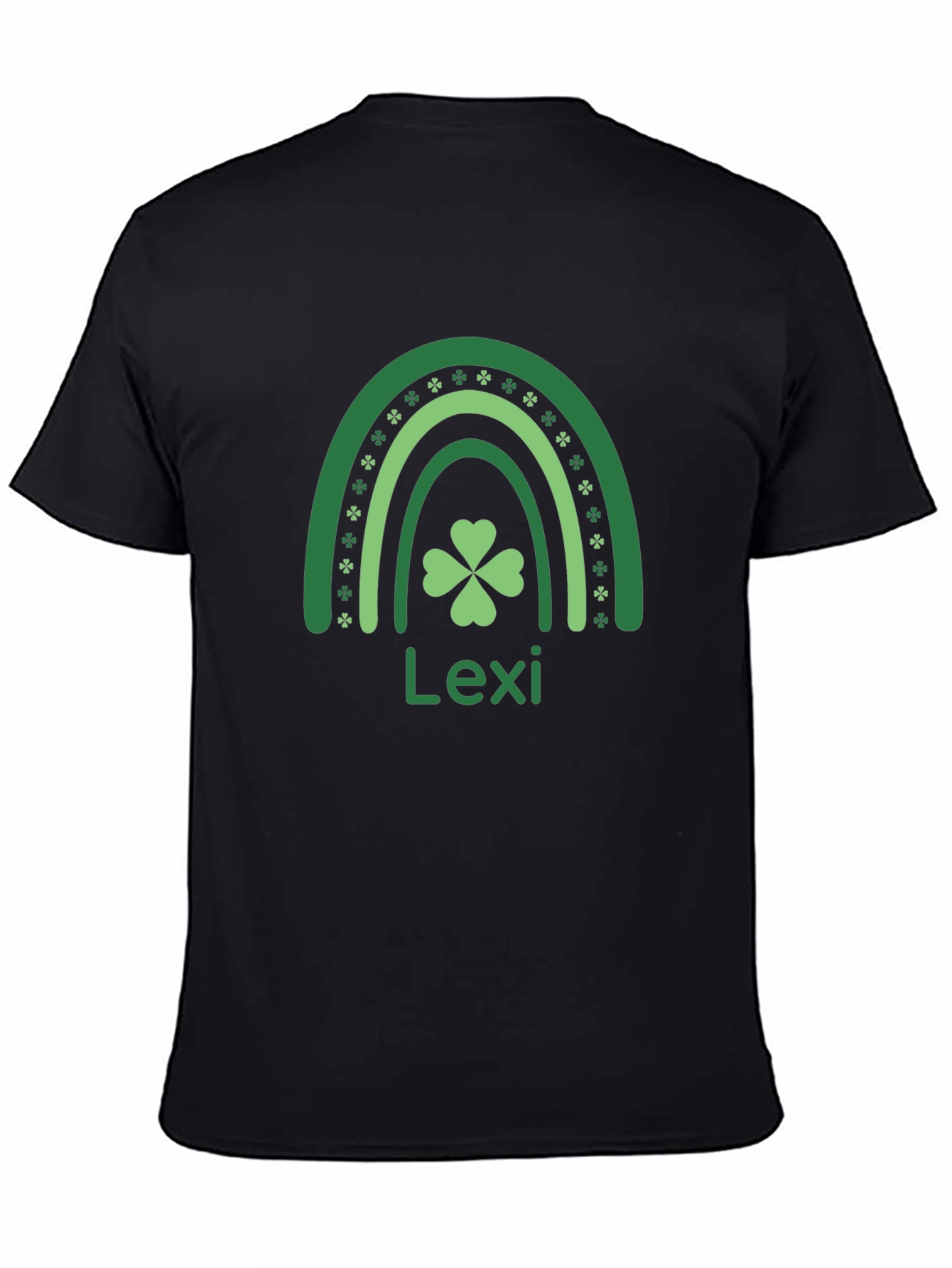 St. Patricks Day Shirt Lexi Name Clover Rainbow