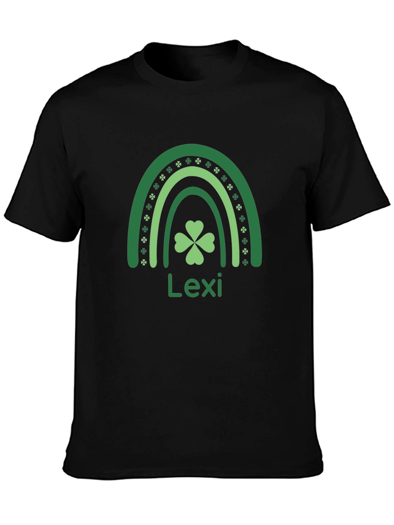 St. Patricks Day Shirt Lexi Name Clover Rainbow