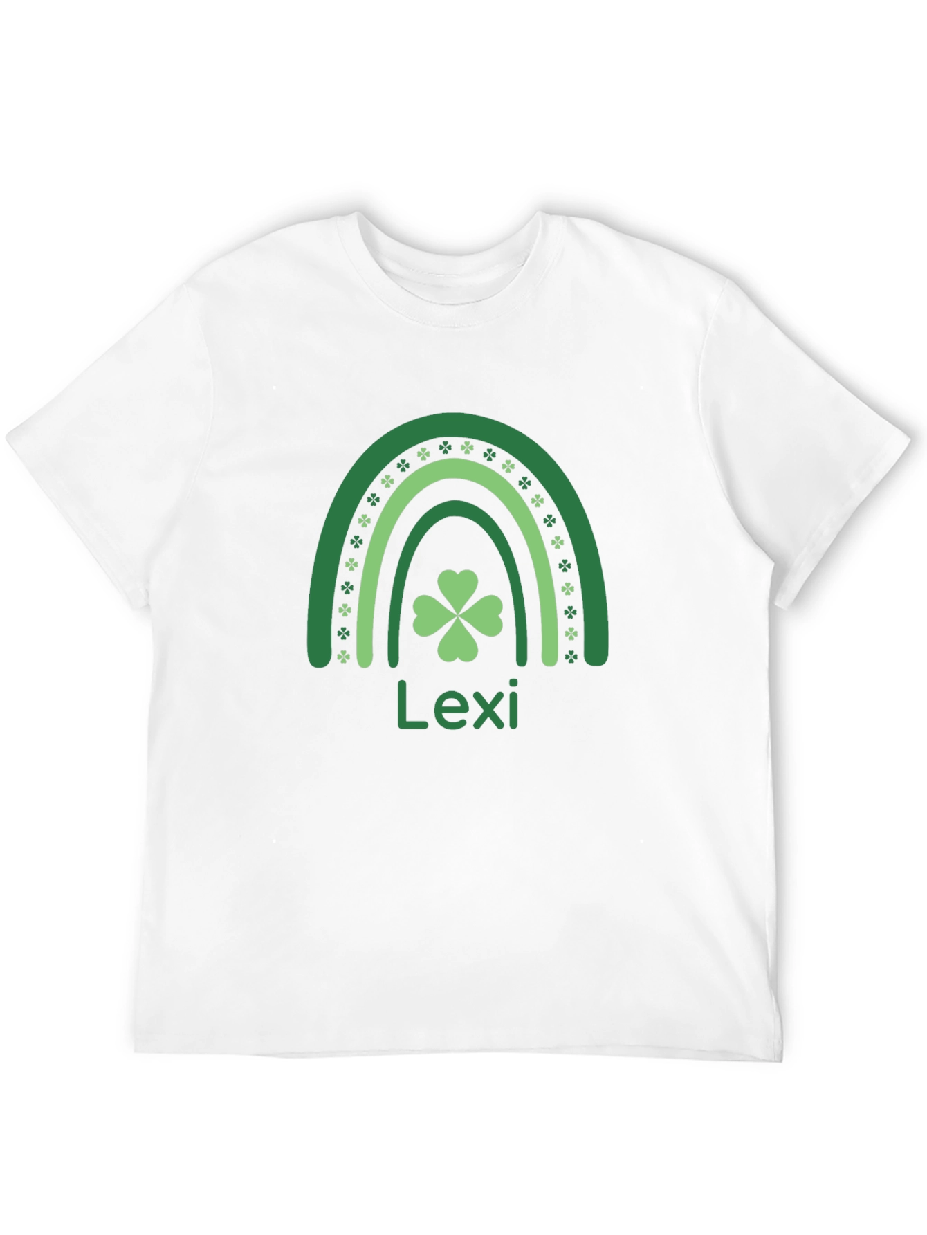 St. Patricks Day Shirt Lexi Name Clover Rainbow