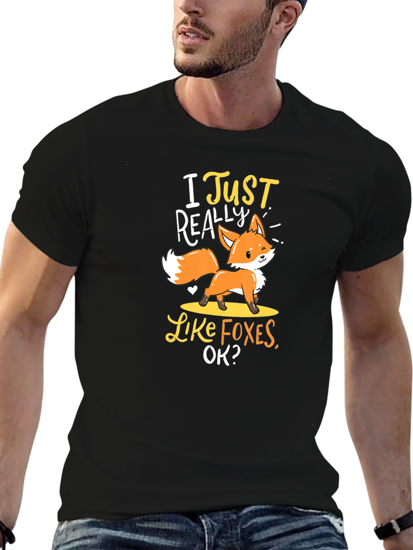 I Just Really Like Foxes T-Shirt Cute Animal Tee