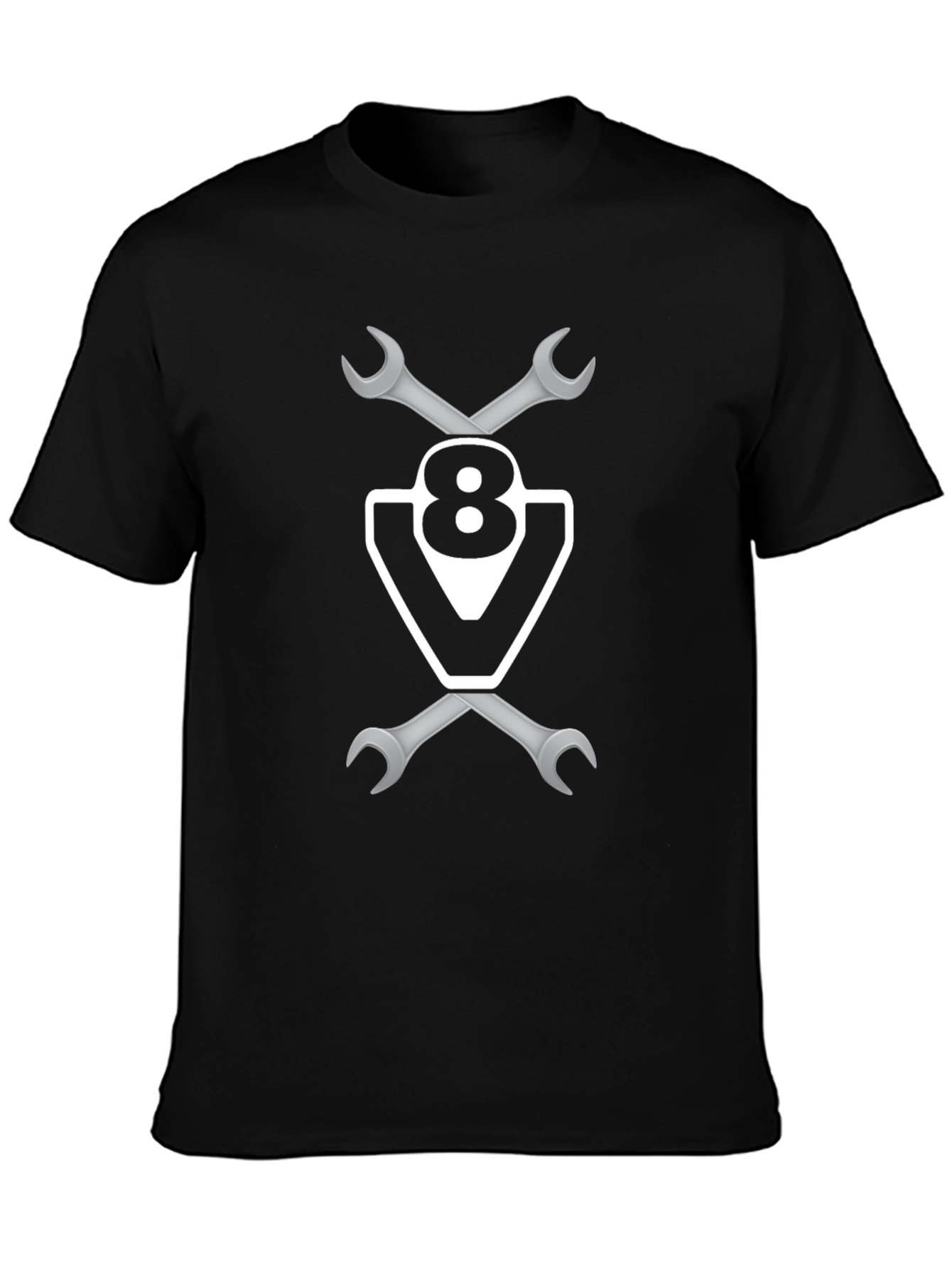 V8 Engine T-Shirt - Mechanic Wrench Design