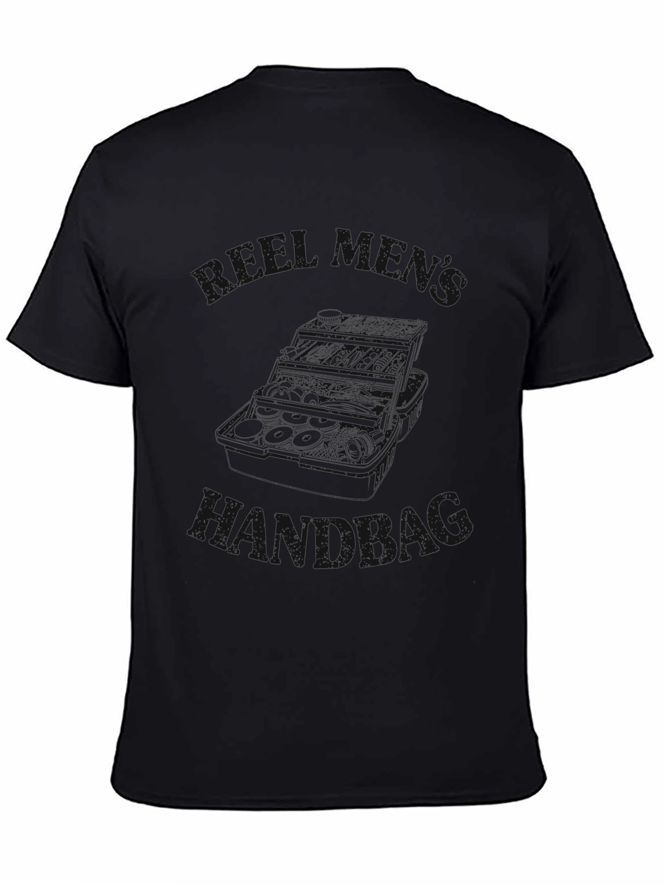 Black T-Shirt with Handbag Graphic