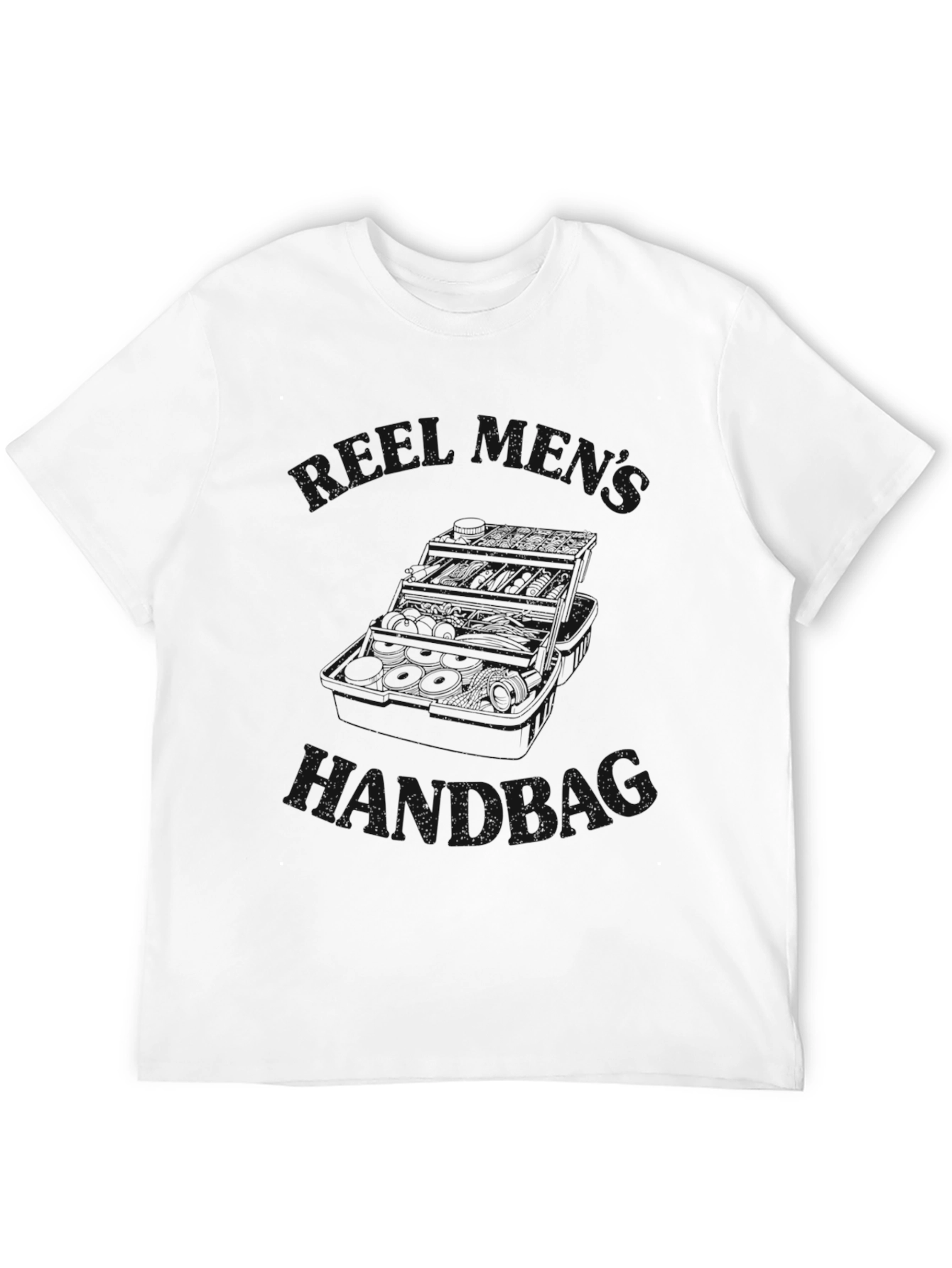 Black T-Shirt with Handbag Graphic