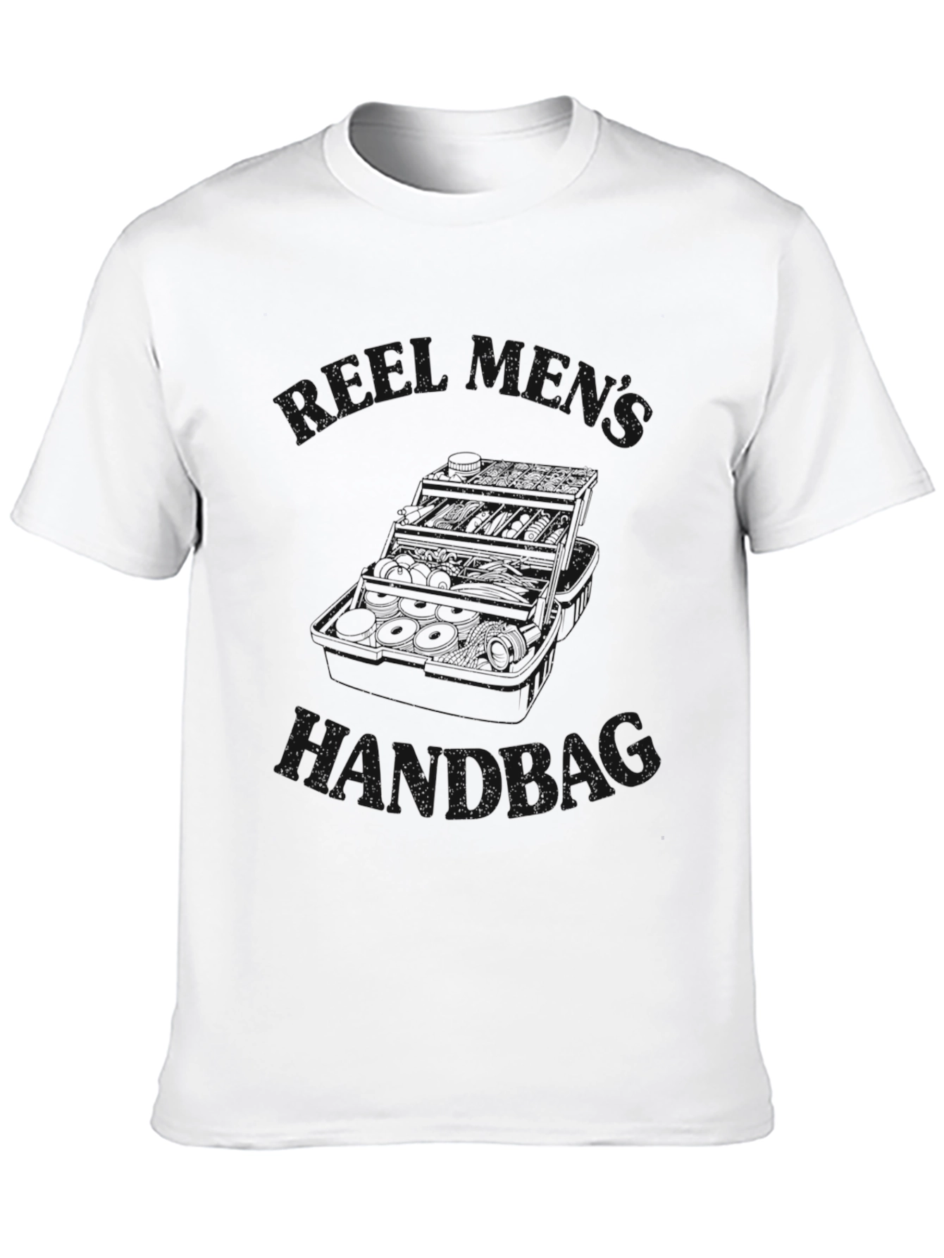 Black T-Shirt with Handbag Graphic