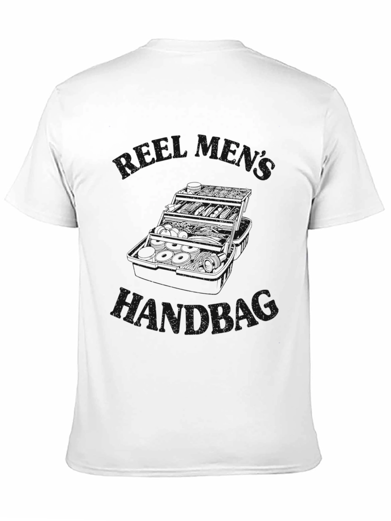 Black T-Shirt with Handbag Graphic