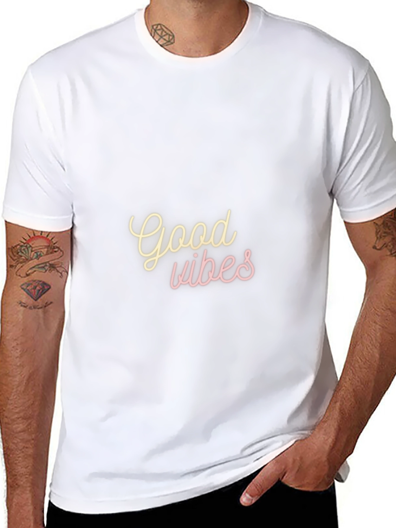 Good Vibes T-Shirt - Black Casual Tee