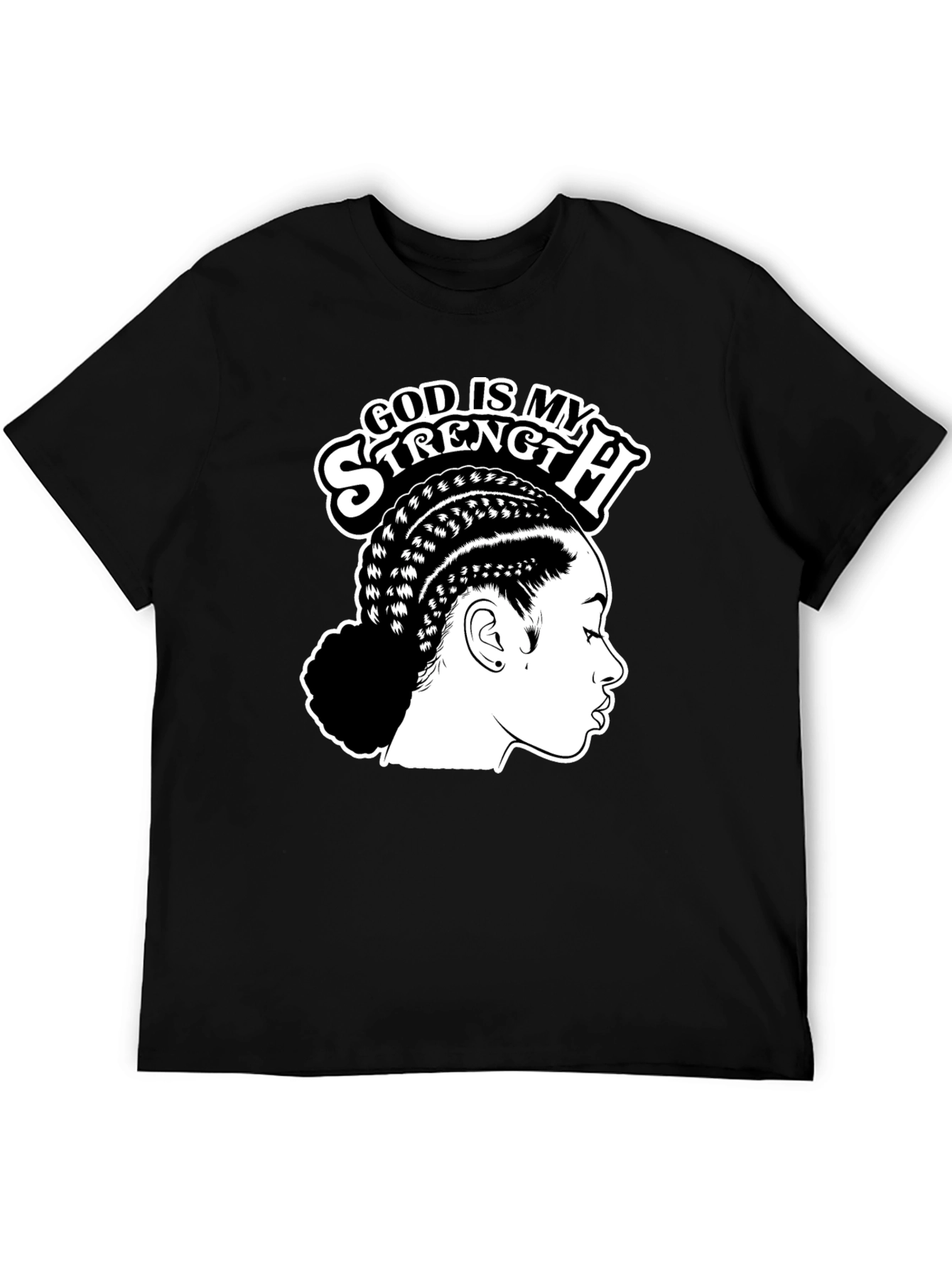 God Is My Strength Black T-Shirt