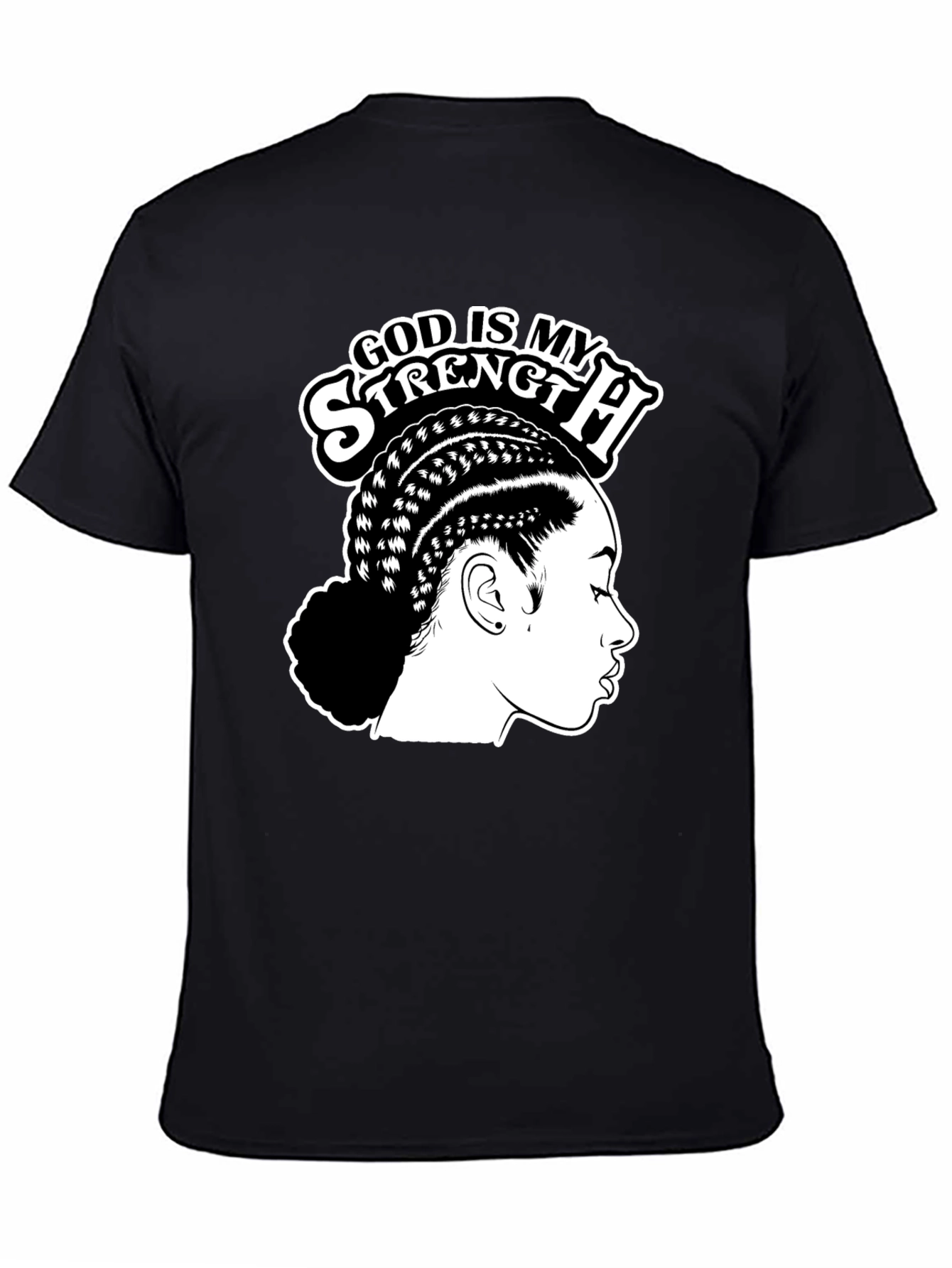 God Is My Strength Black T-Shirt