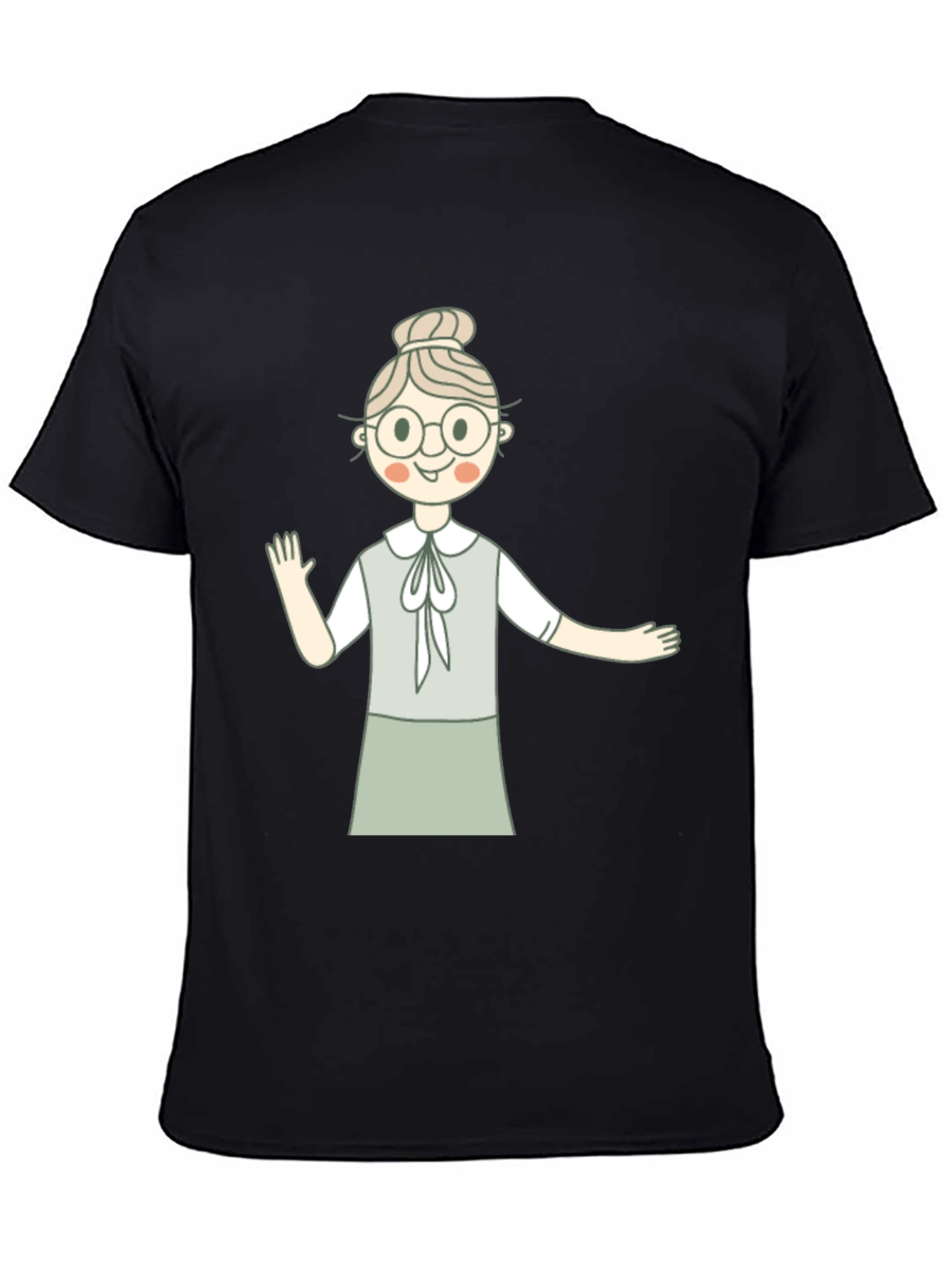 Cute Granny Graphic Black T-Shirt