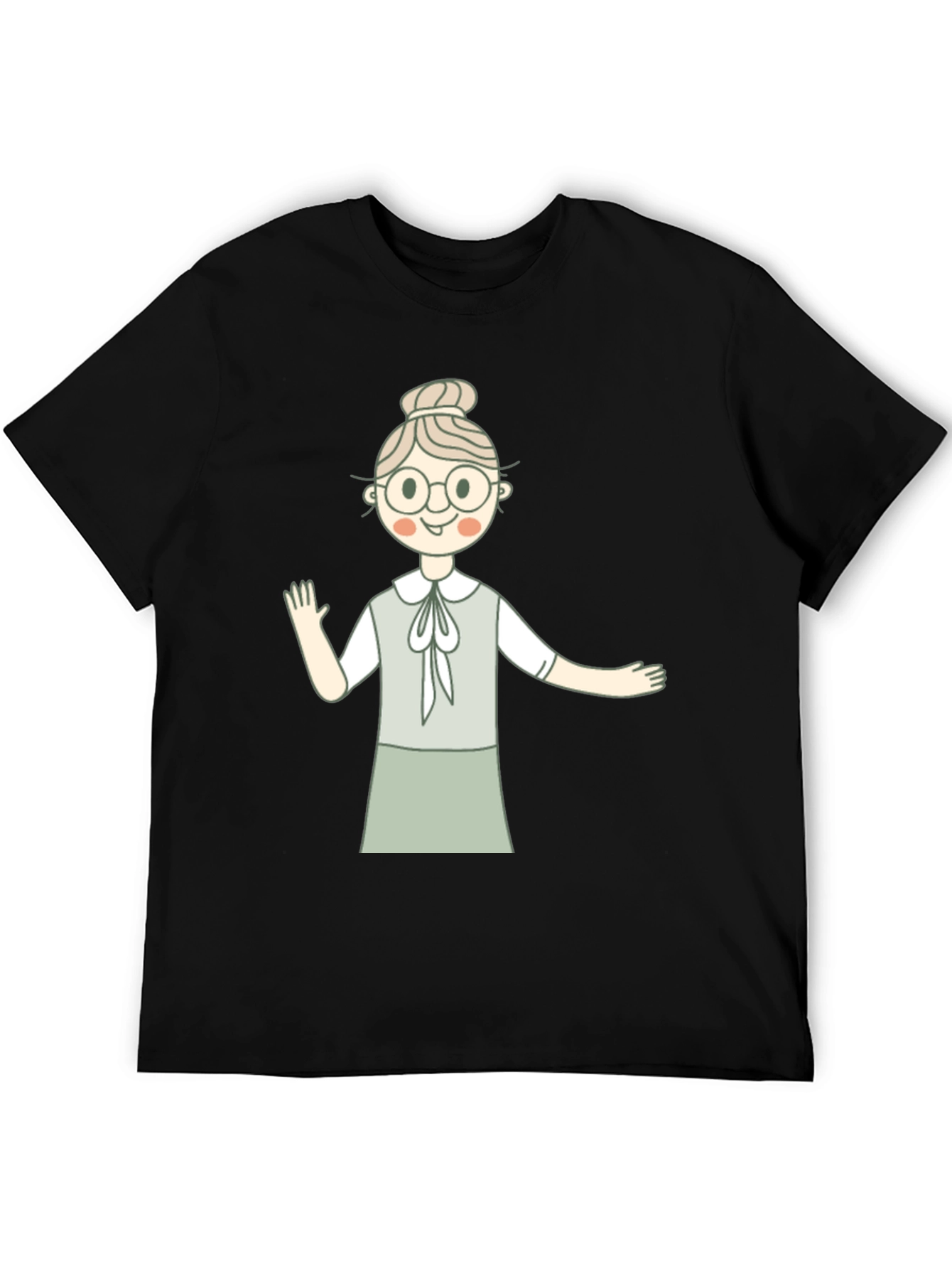 Cute Granny Graphic Black T-Shirt