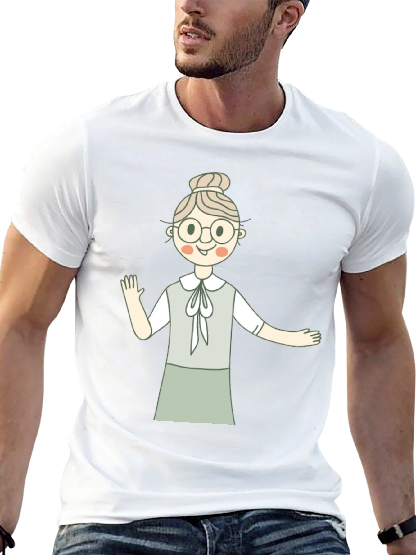 Cute Granny Graphic Black T-Shirt