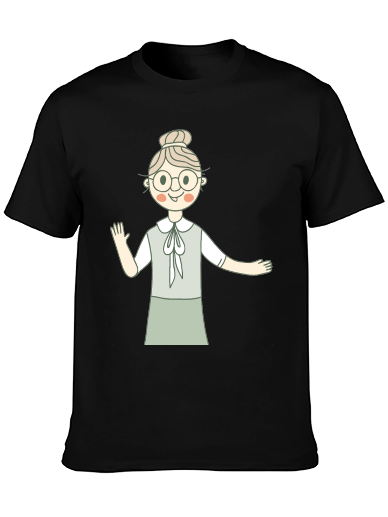 Cute Granny Graphic Black T-Shirt
