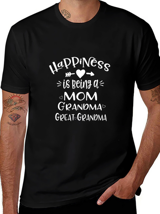 Happiness is Being a Mom Graphic T-Shirt