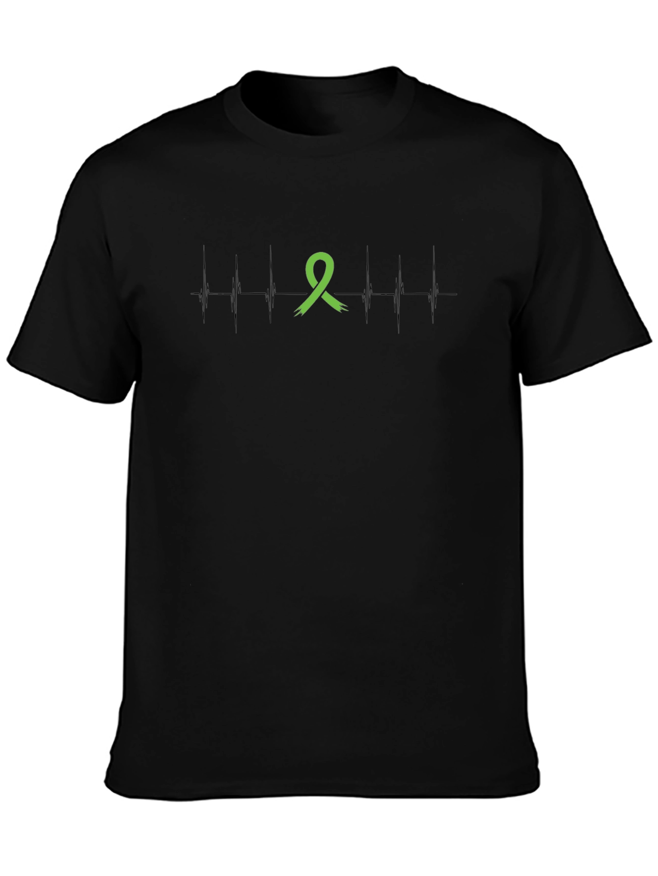 Mental Health Awareness Ribbon Black T-Shirt