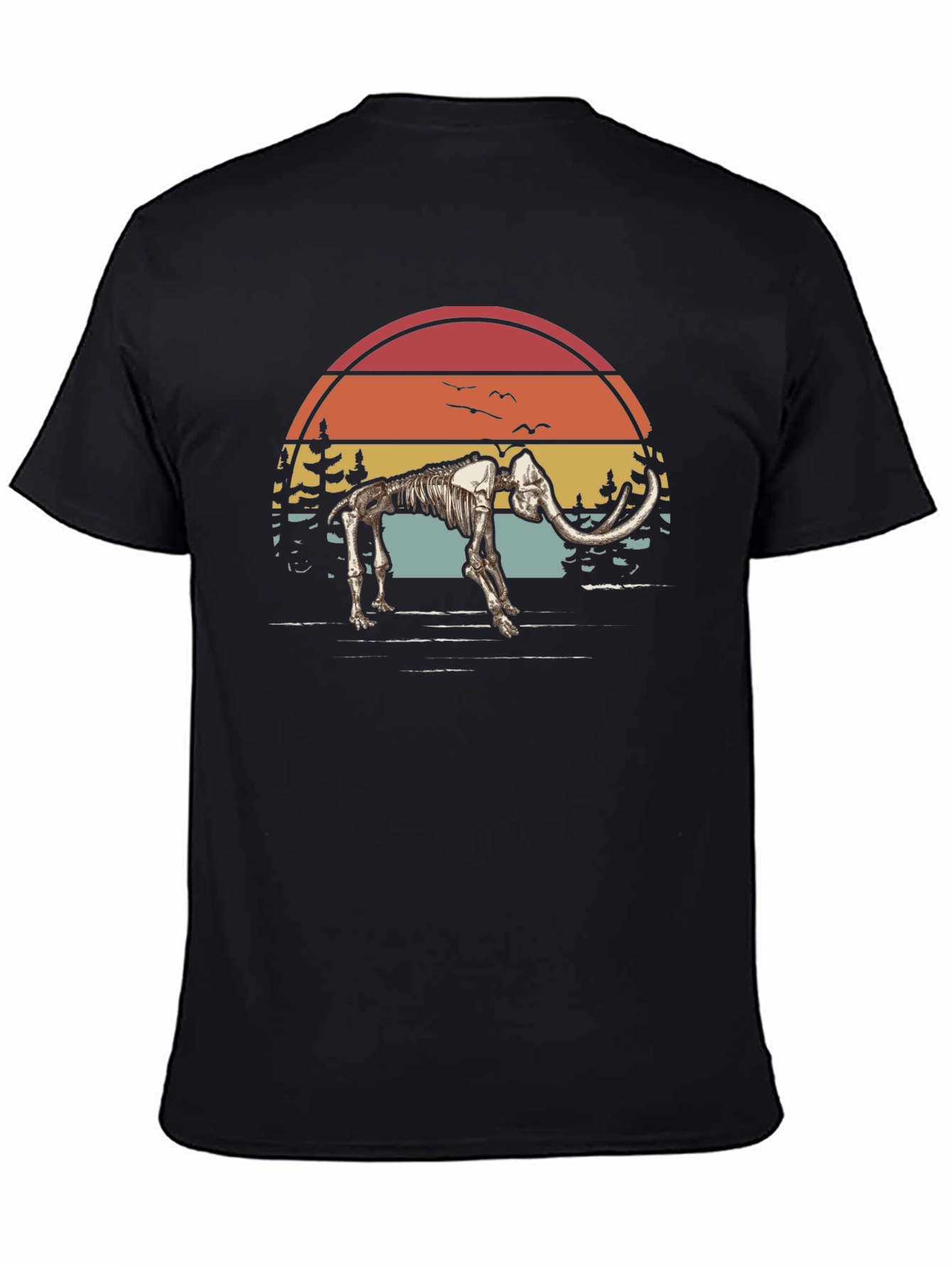 Mammoth Skeleton Sunset Graphic Tee
