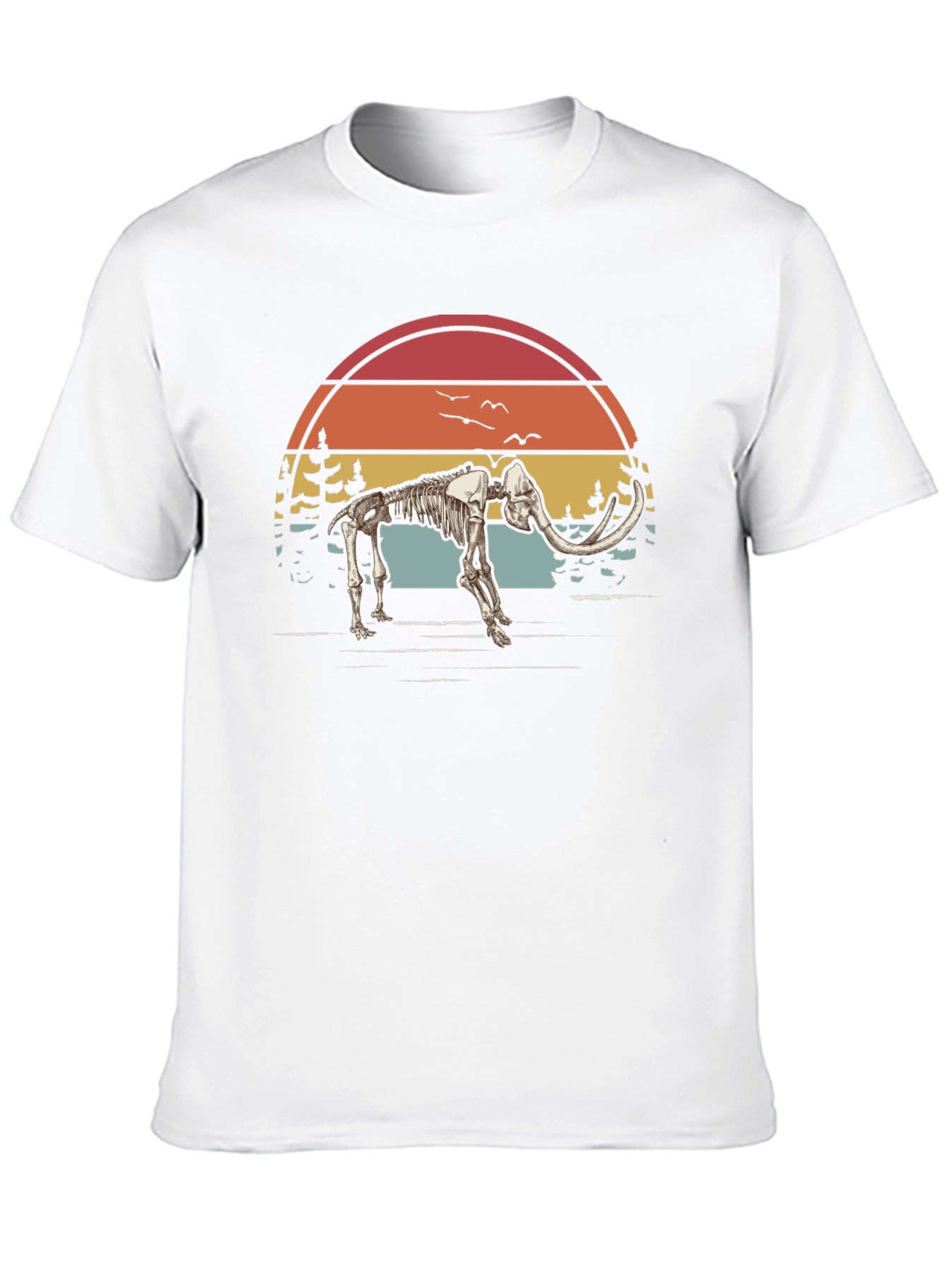 Mammoth Skeleton Sunset Graphic Tee