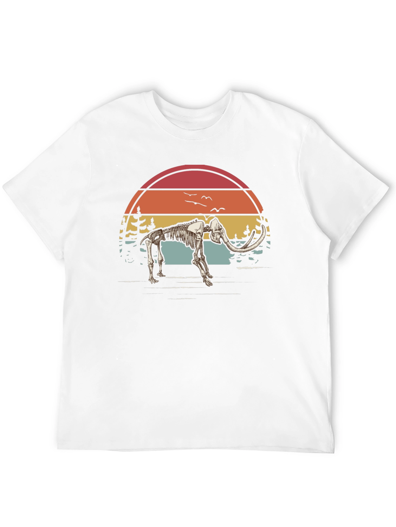 Mammoth Skeleton Sunset Graphic Tee