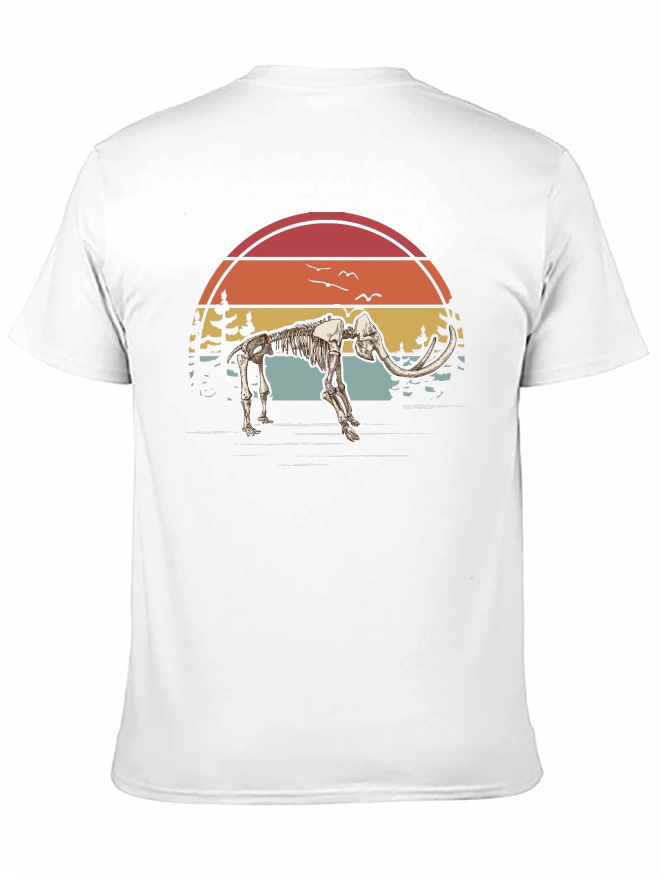 Mammoth Skeleton Sunset Graphic Tee