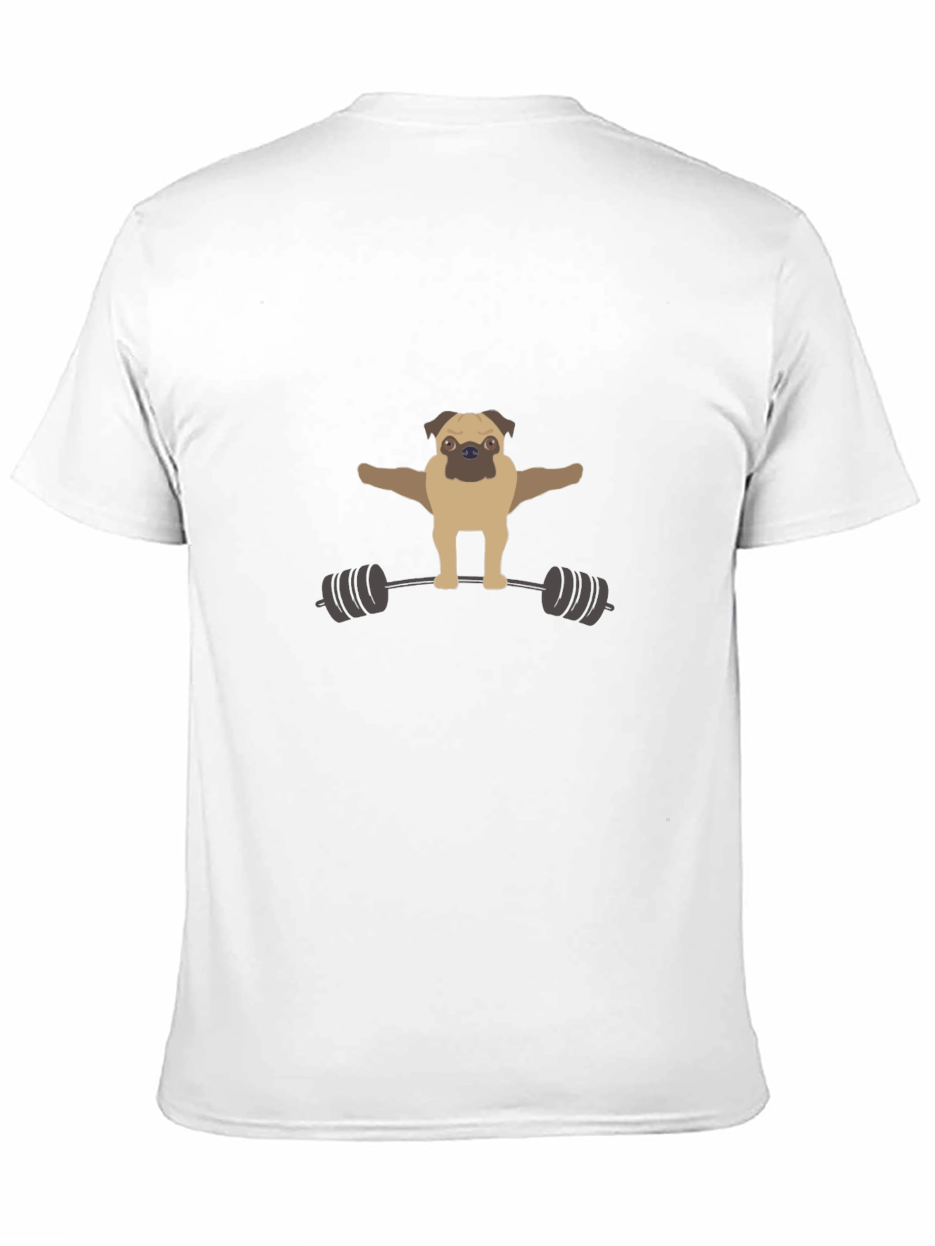 Pug Powerlifting T-Shirt - Black Graphic Tee